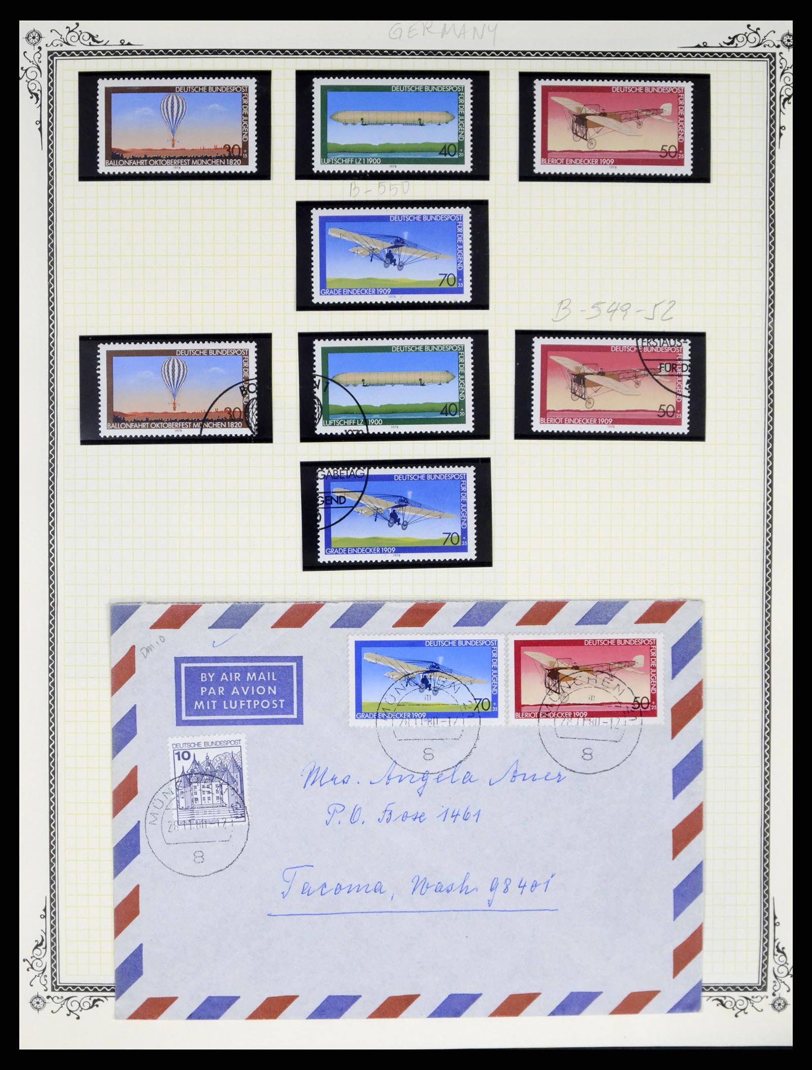 37728 109 - Postzegelverzameling 37728 Motief luchtpost 1930-2000.