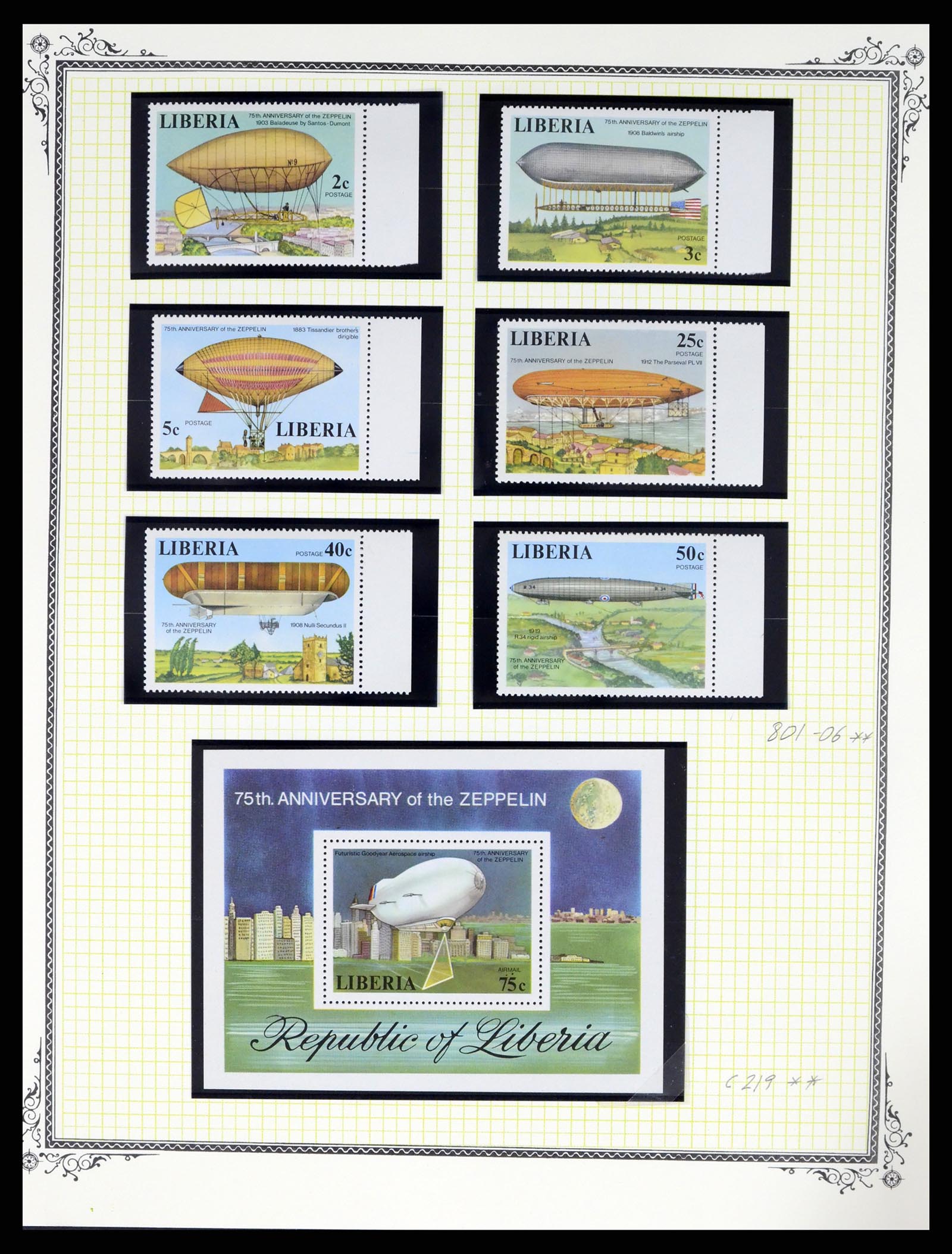 37728 191 - Postzegelverzameling 37728 Motief luchtpost 1930-2000.