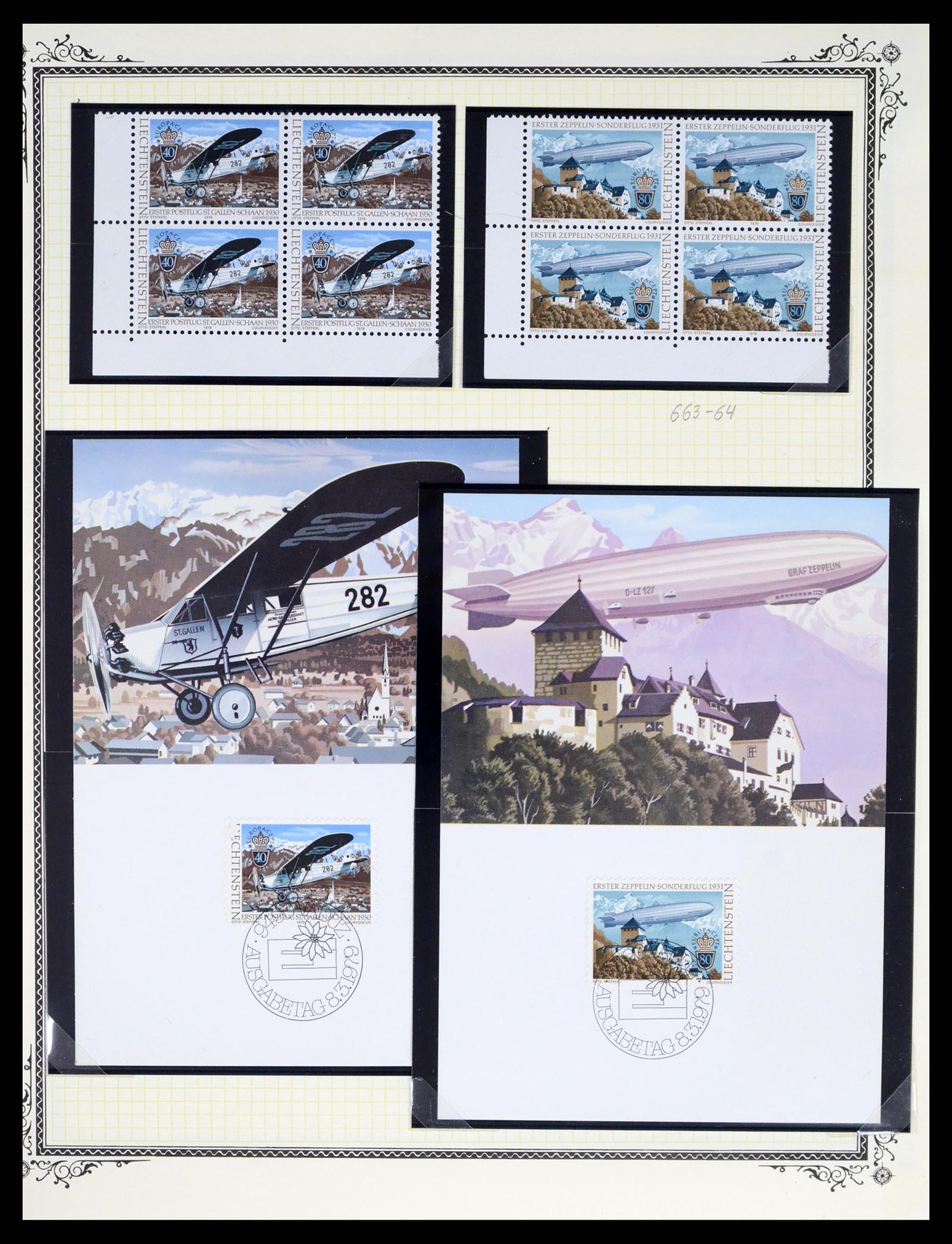 37728 195 - Postzegelverzameling 37728 Motief luchtpost 1930-2000.