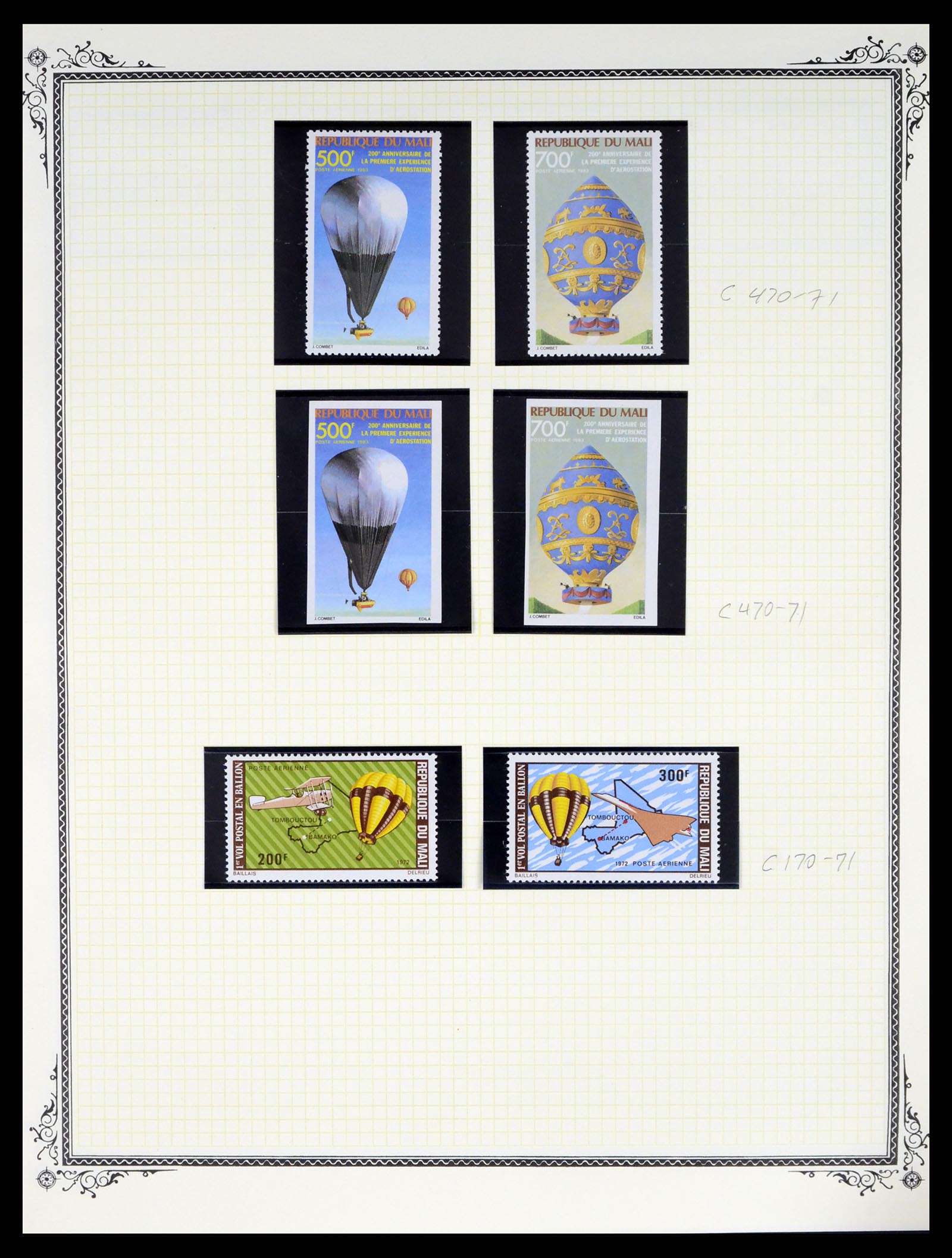 37728 205 - Postzegelverzameling 37728 Motief luchtpost 1930-2000.