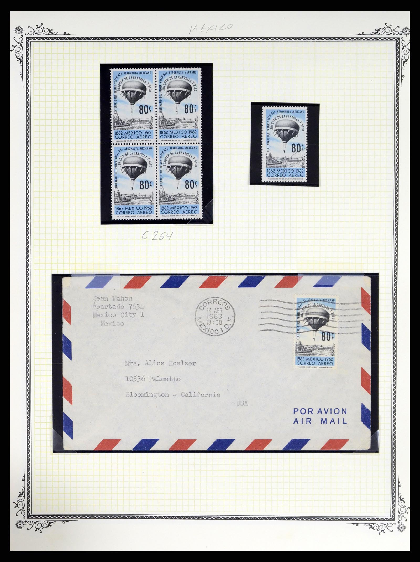 37728 224 - Postzegelverzameling 37728 Motief luchtpost 1930-2000.