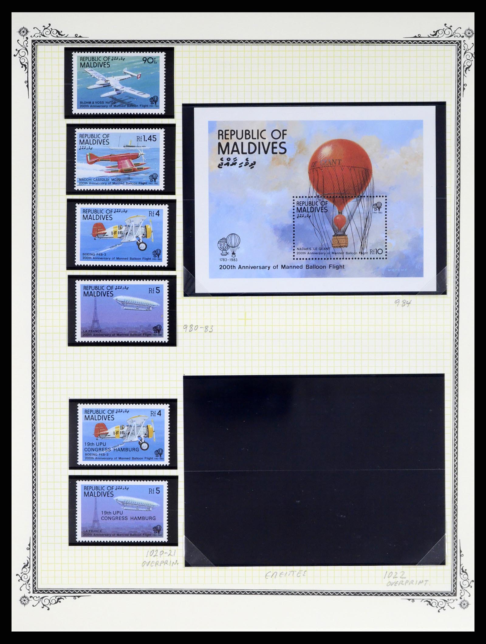 37728 233 - Postzegelverzameling 37728 Motief luchtpost 1930-2000.