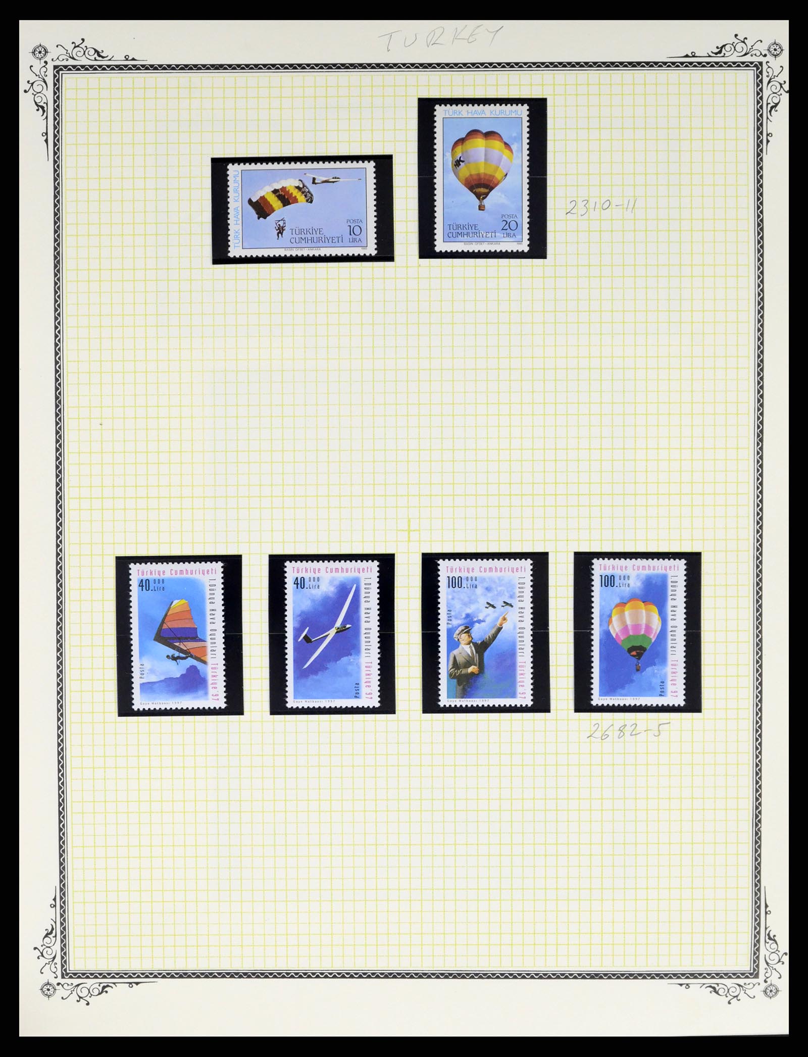 37728 320 - Postzegelverzameling 37728 Motief luchtpost 1930-2000.