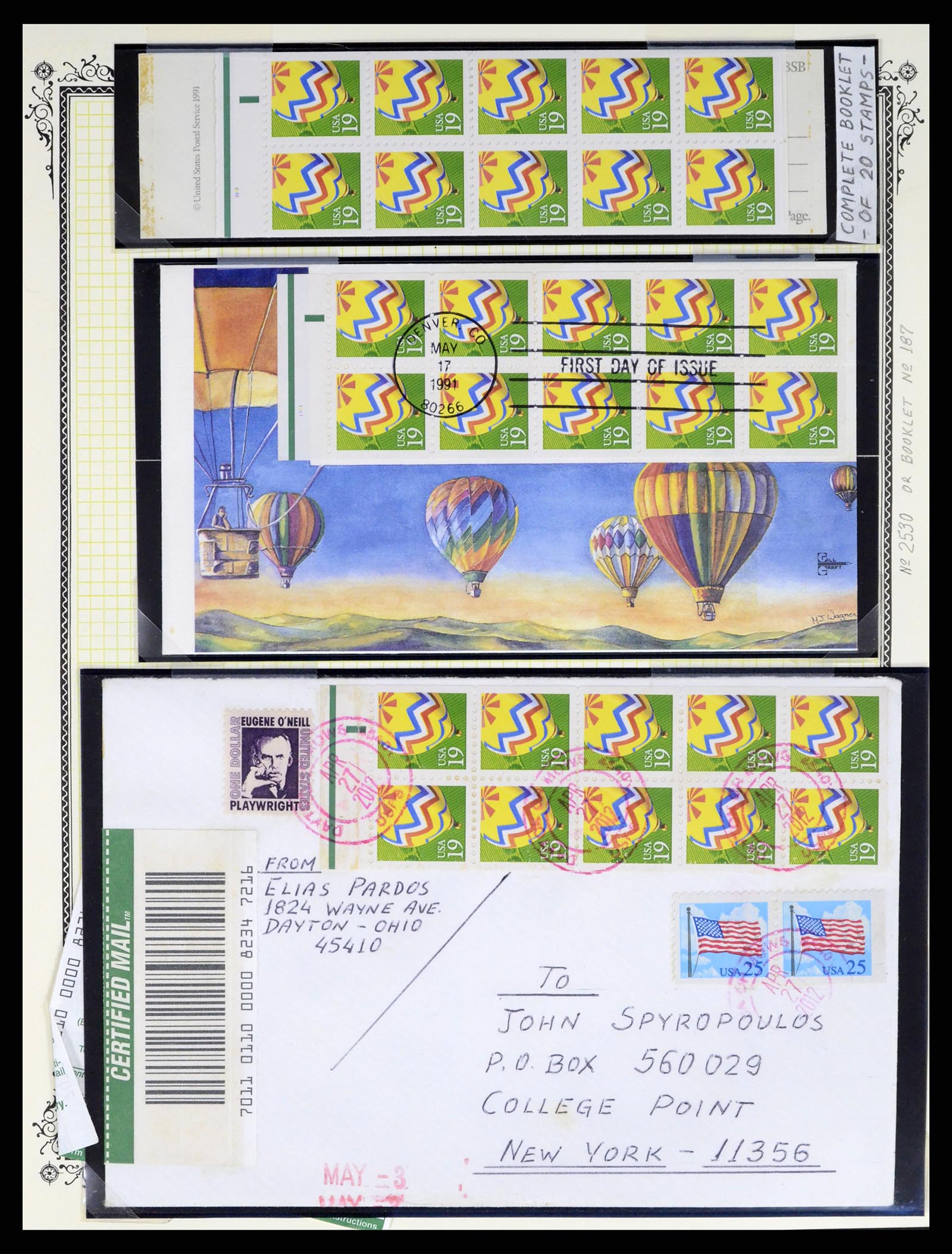 37728 324 - Postzegelverzameling 37728 Motief luchtpost 1930-2000.