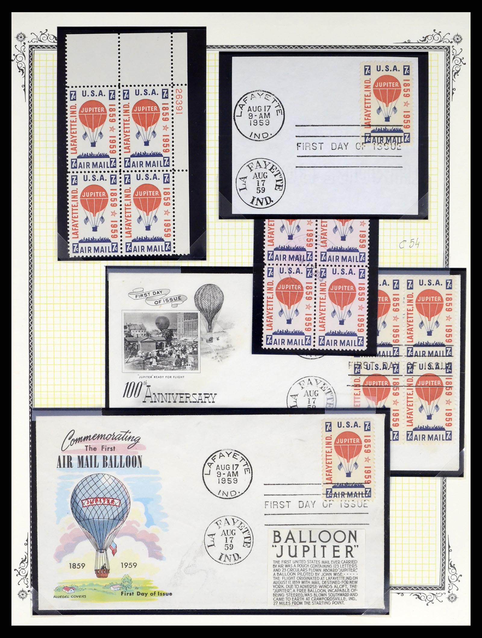 37728 326 - Postzegelverzameling 37728 Motief luchtpost 1930-2000.