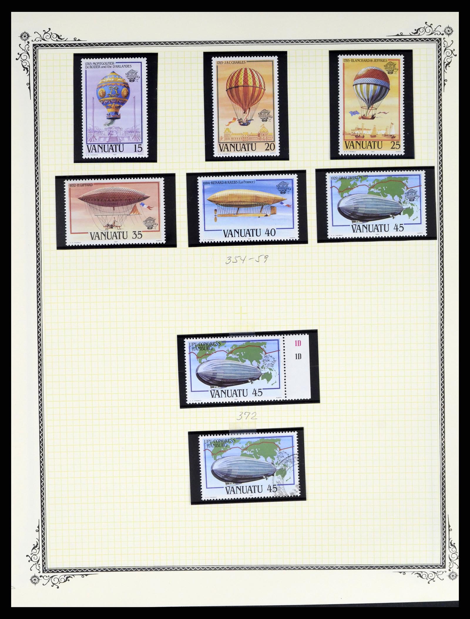 37728 332 - Postzegelverzameling 37728 Motief luchtpost 1930-2000.