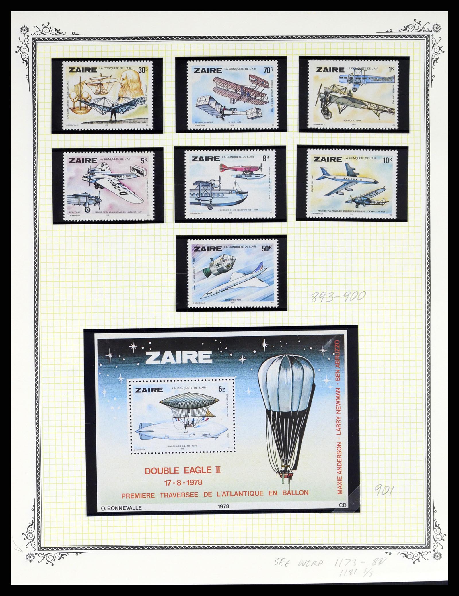 37728 338 - Postzegelverzameling 37728 Motief luchtpost 1930-2000.
