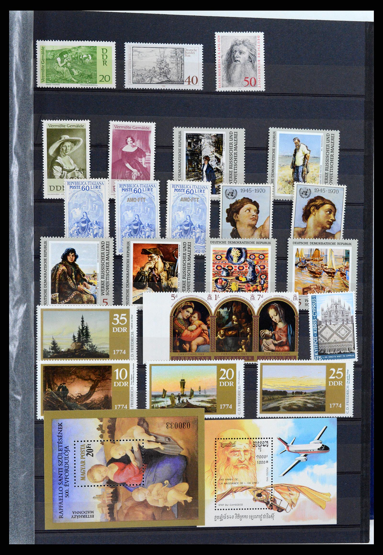 37737 035 - Postzegelverzameling 37737 Motief Kunst 1950-2000.