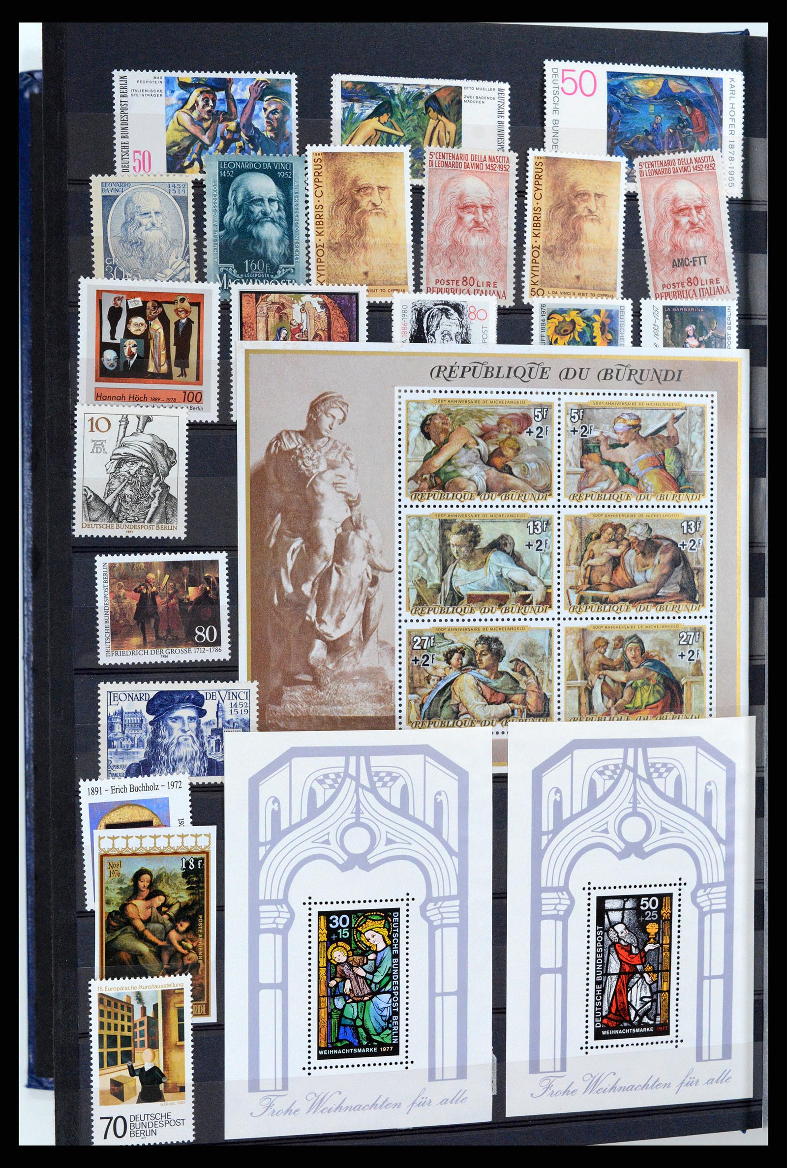 37737 038 - Postzegelverzameling 37737 Motief Kunst 1950-2000.