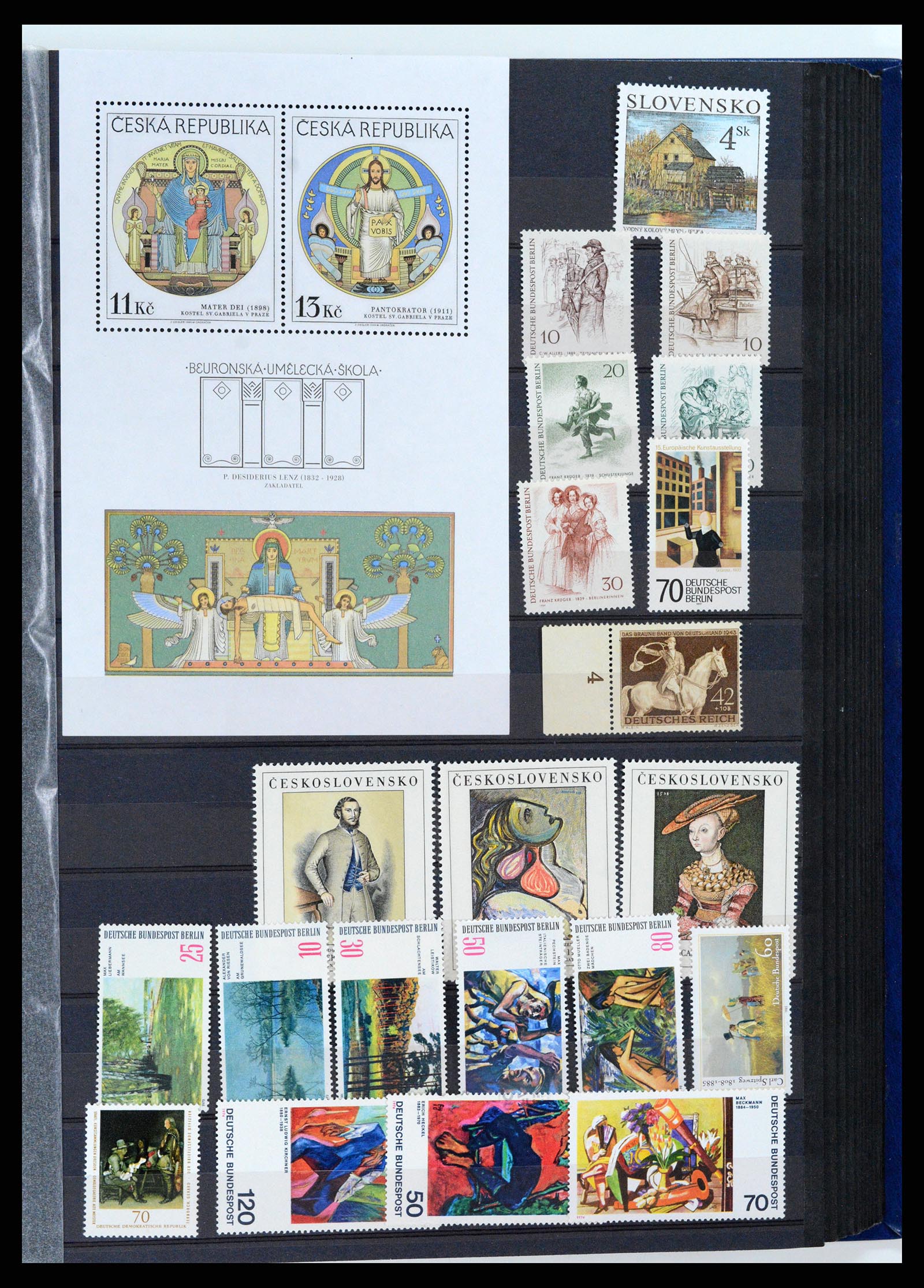 37737 071 - Postzegelverzameling 37737 Motief Kunst 1950-2000.