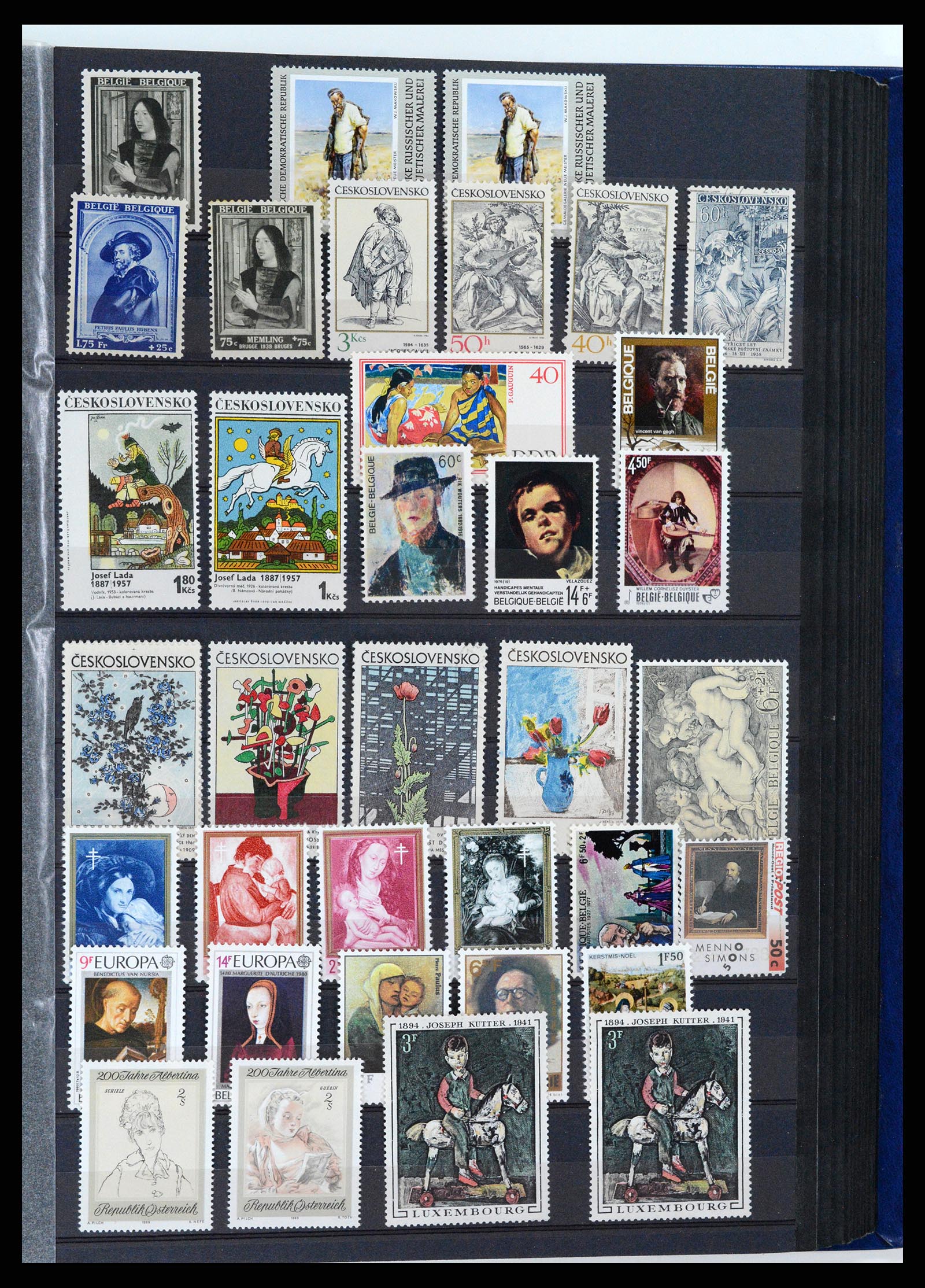 37737 073 - Postzegelverzameling 37737 Motief Kunst 1950-2000.
