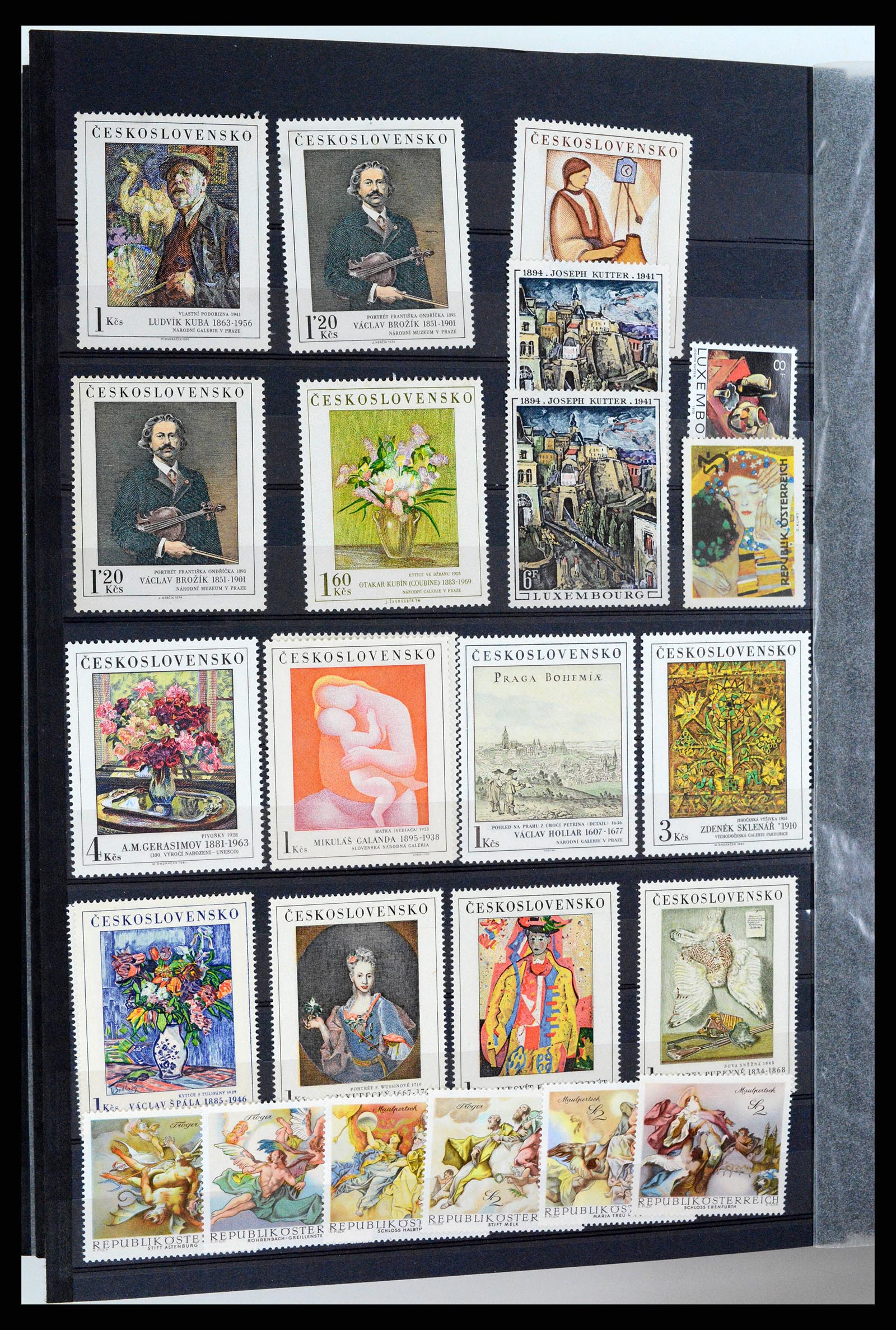 37737 074 - Postzegelverzameling 37737 Motief Kunst 1950-2000.