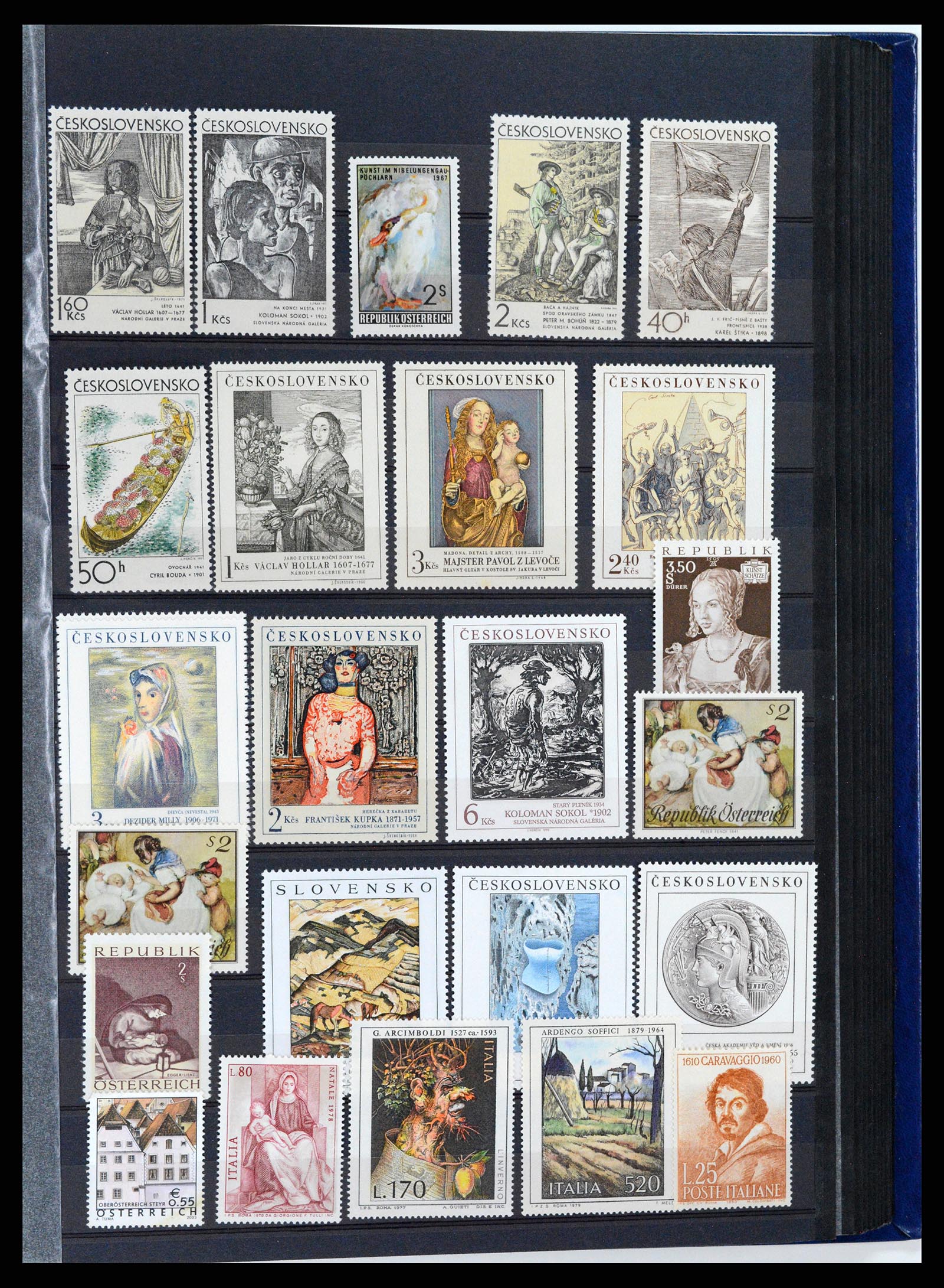 37737 075 - Postzegelverzameling 37737 Motief Kunst 1950-2000.