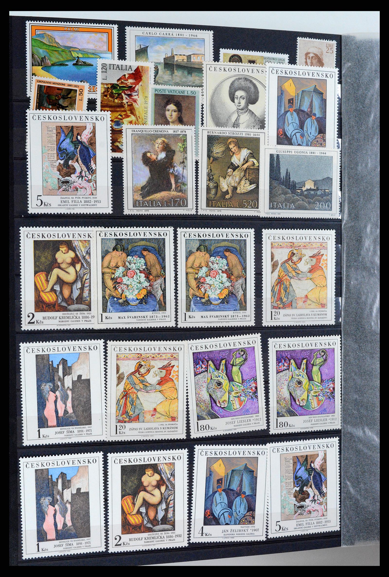 37737 076 - Postzegelverzameling 37737 Motief Kunst 1950-2000.