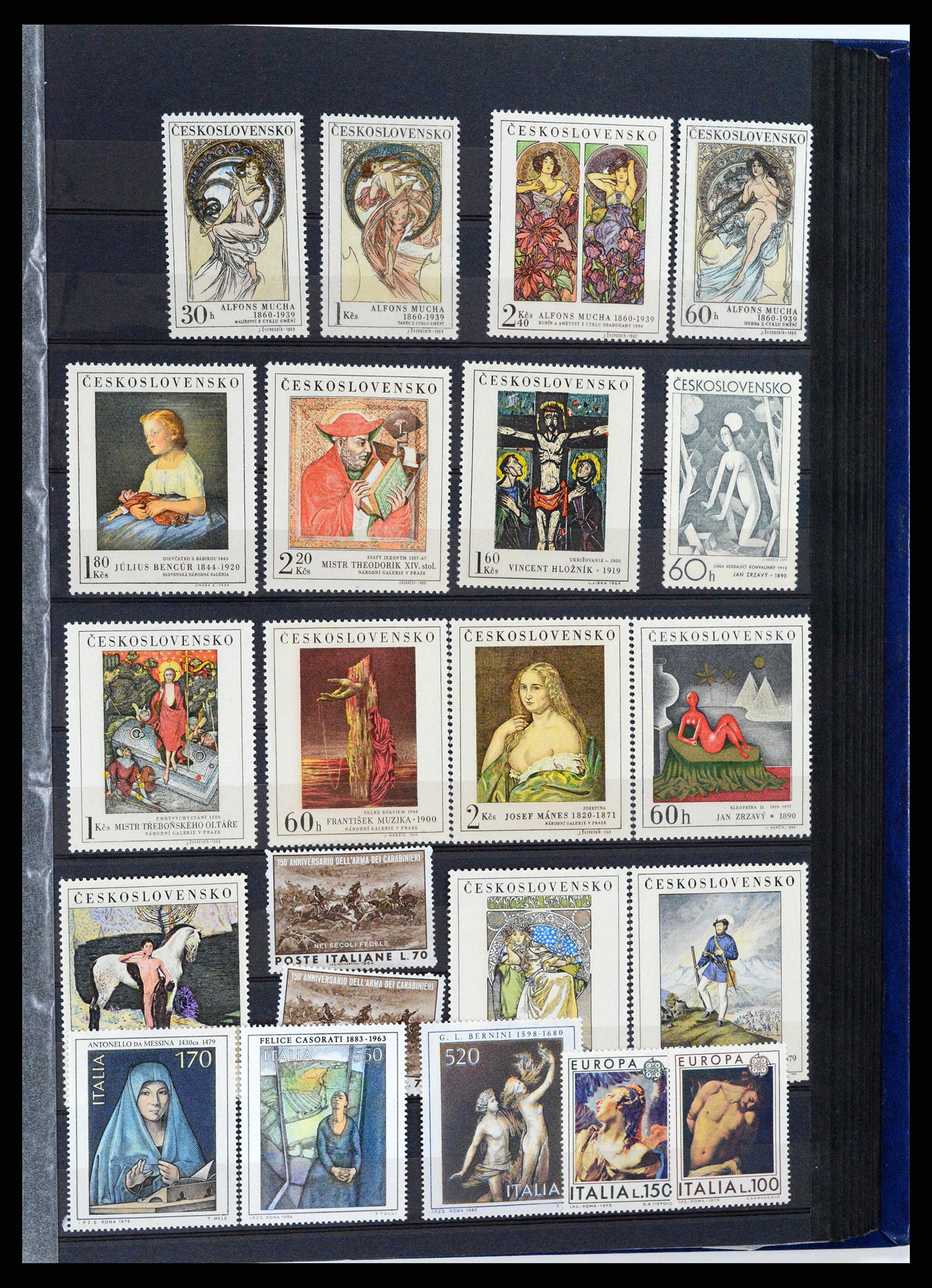 37737 077 - Postzegelverzameling 37737 Motief Kunst 1950-2000.