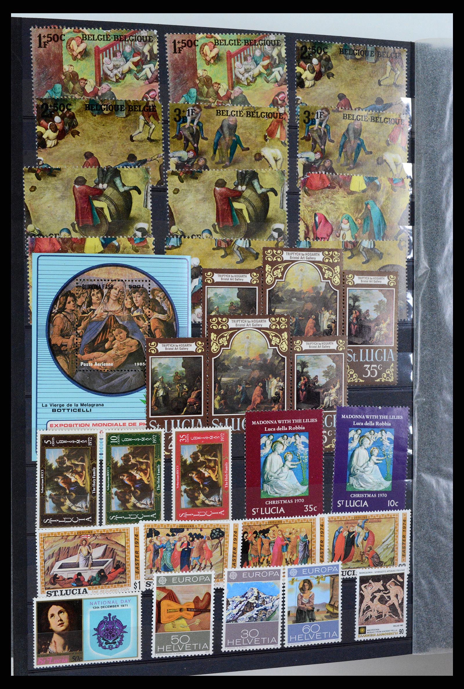 37737 078 - Postzegelverzameling 37737 Motief Kunst 1950-2000.