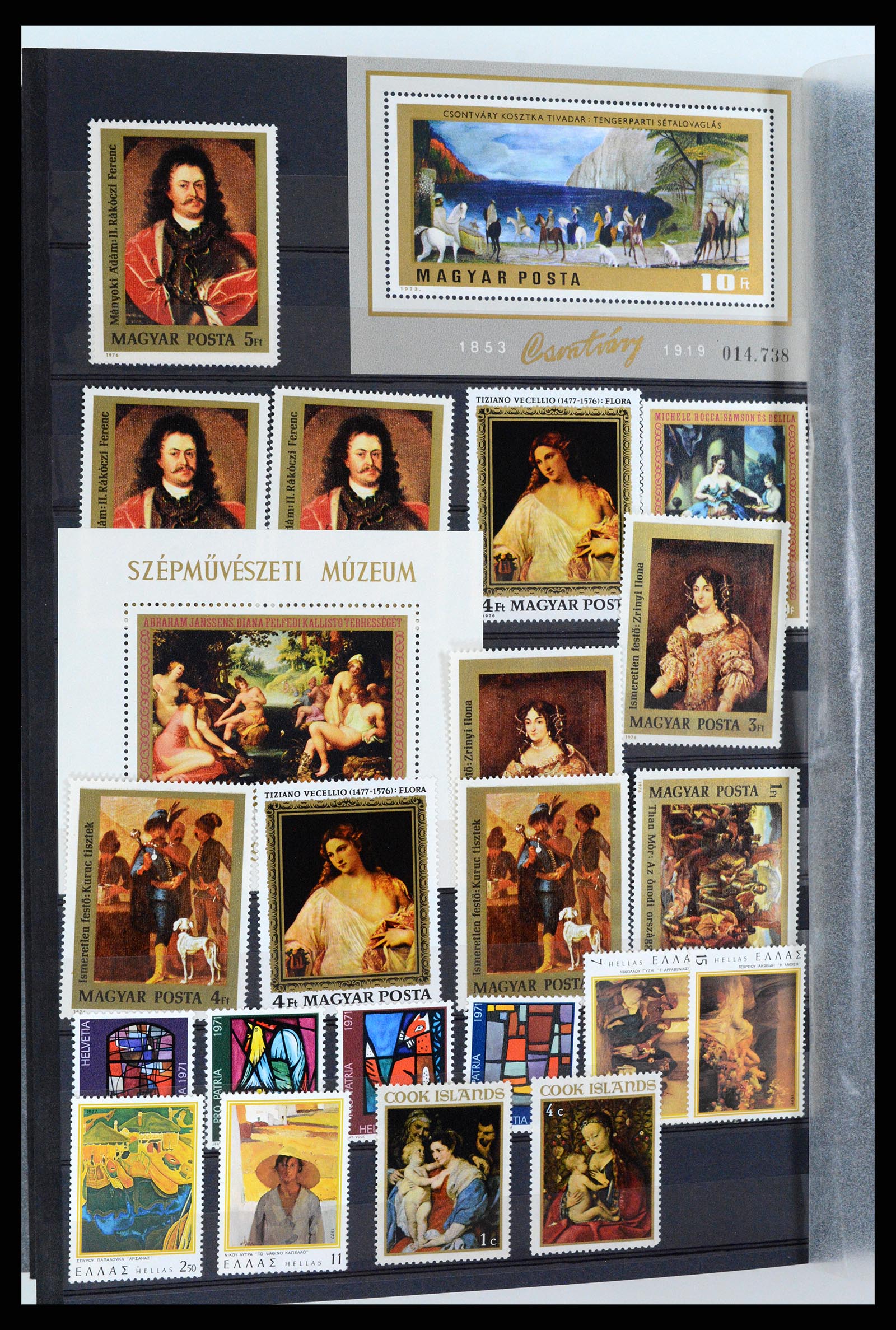 37737 080 - Postzegelverzameling 37737 Motief Kunst 1950-2000.