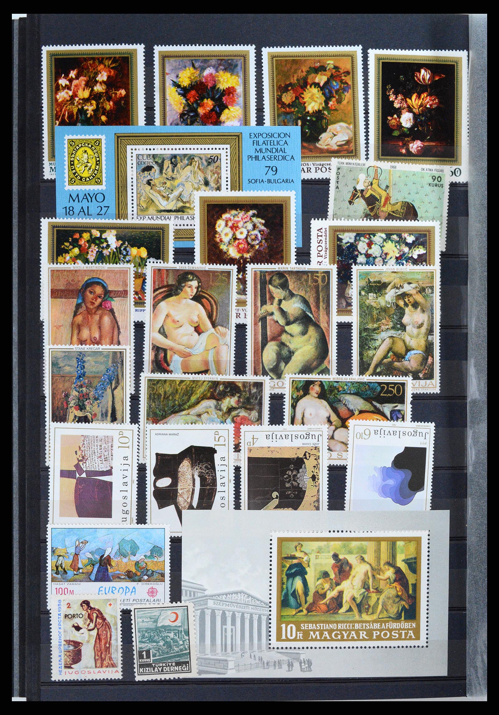 37737 088 - Postzegelverzameling 37737 Motief Kunst 1950-2000.