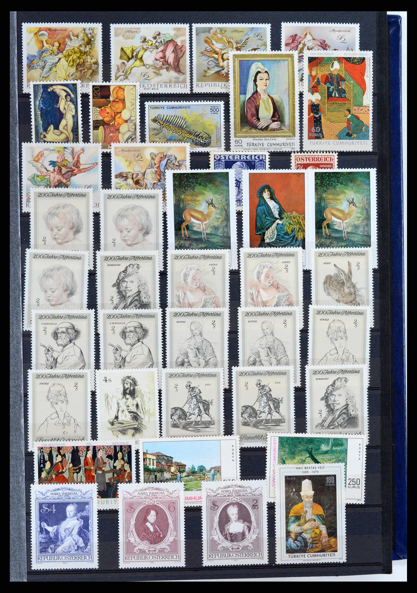 37737 089 - Postzegelverzameling 37737 Motief Kunst 1950-2000.