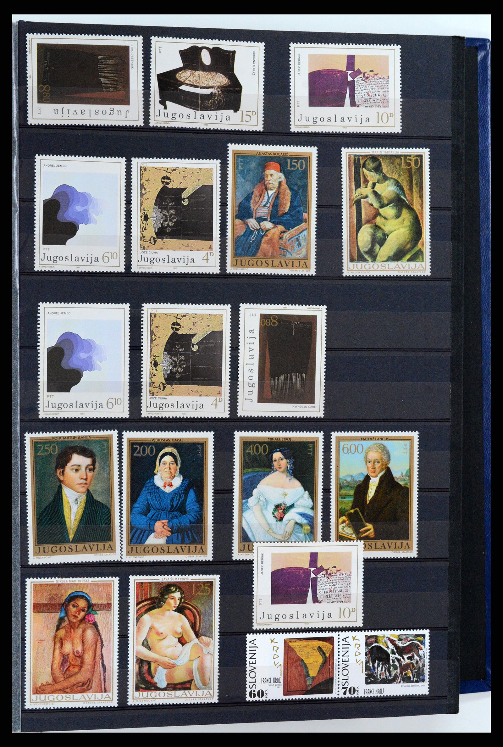 37737 093 - Postzegelverzameling 37737 Motief Kunst 1950-2000.