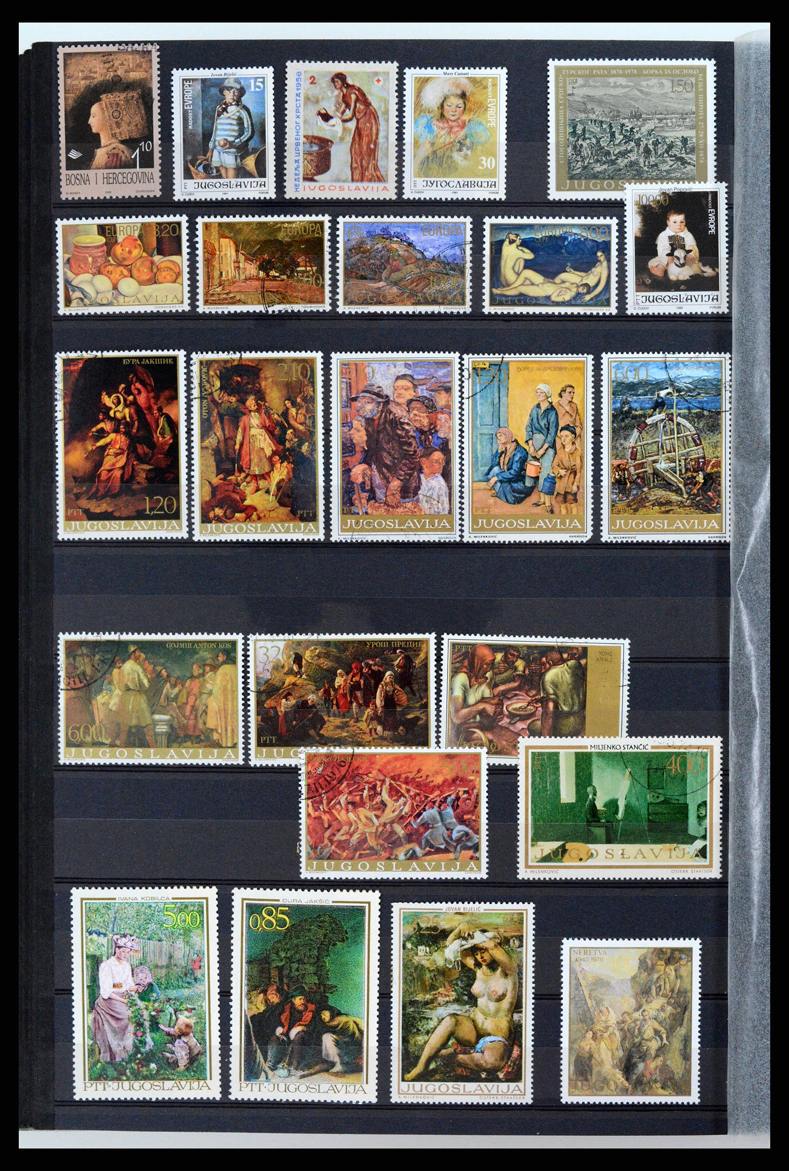 37737 094 - Postzegelverzameling 37737 Motief Kunst 1950-2000.