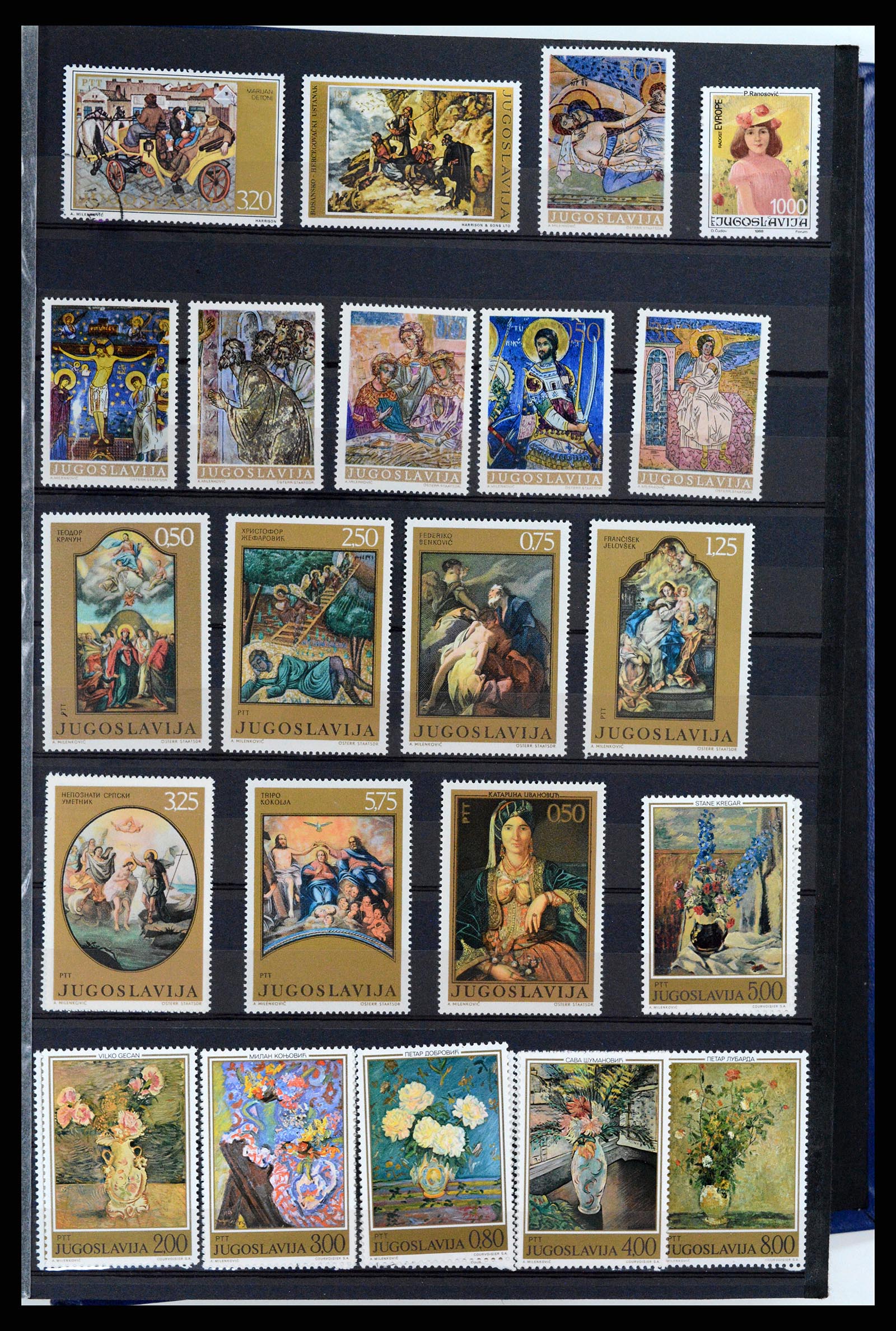 37737 095 - Postzegelverzameling 37737 Motief Kunst 1950-2000.