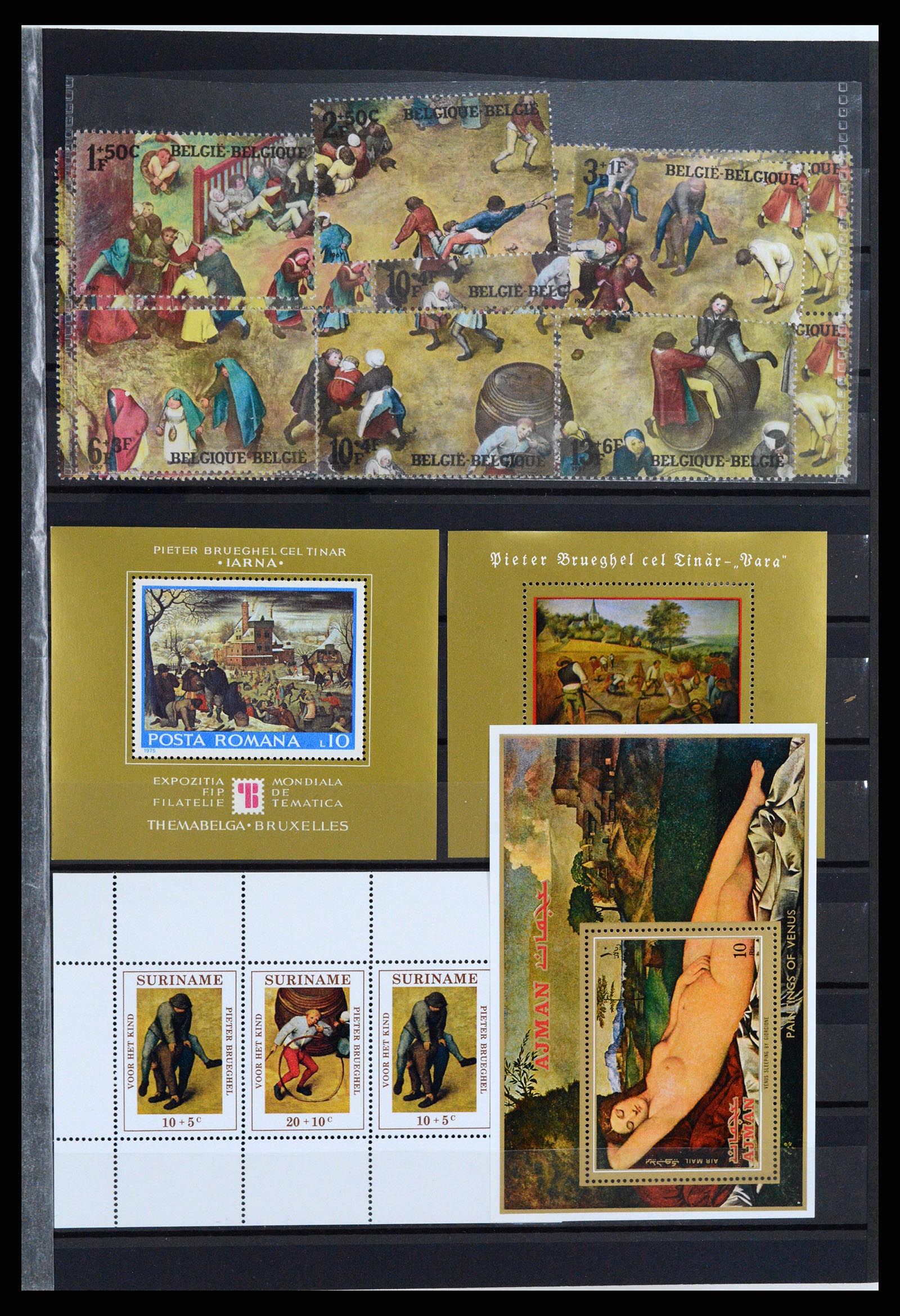 37737 099 - Postzegelverzameling 37737 Motief Kunst 1950-2000.