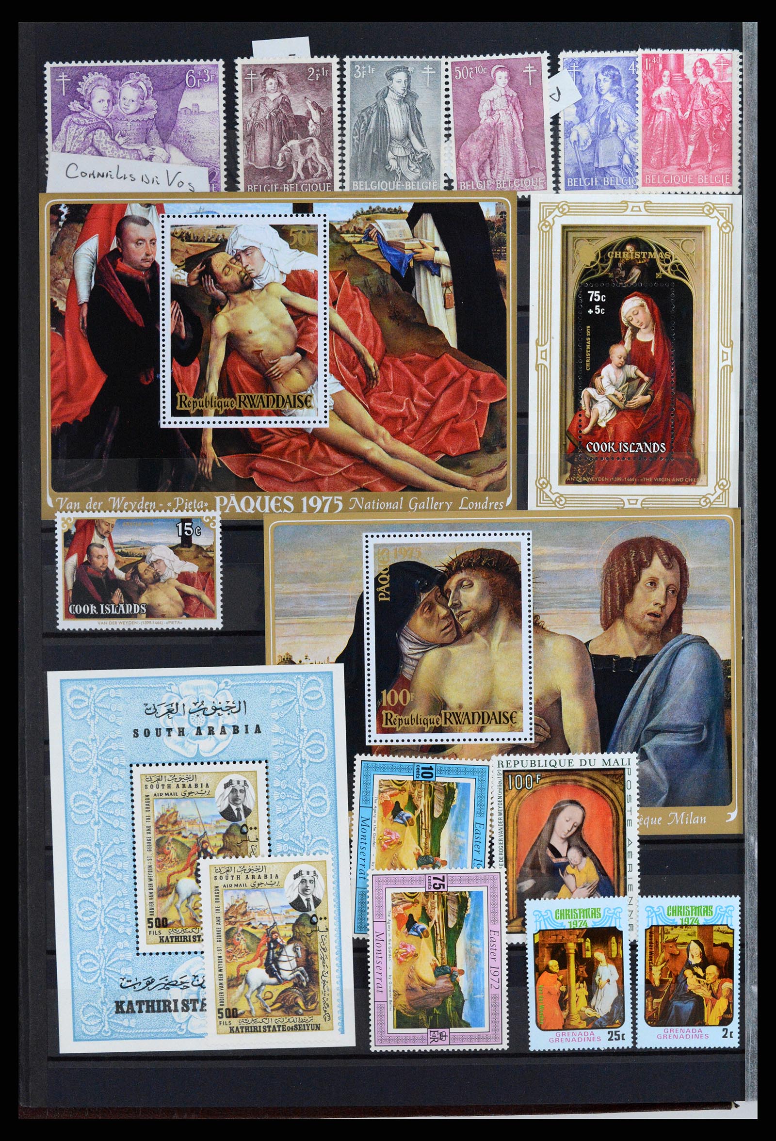 37737 100 - Postzegelverzameling 37737 Motief Kunst 1950-2000.