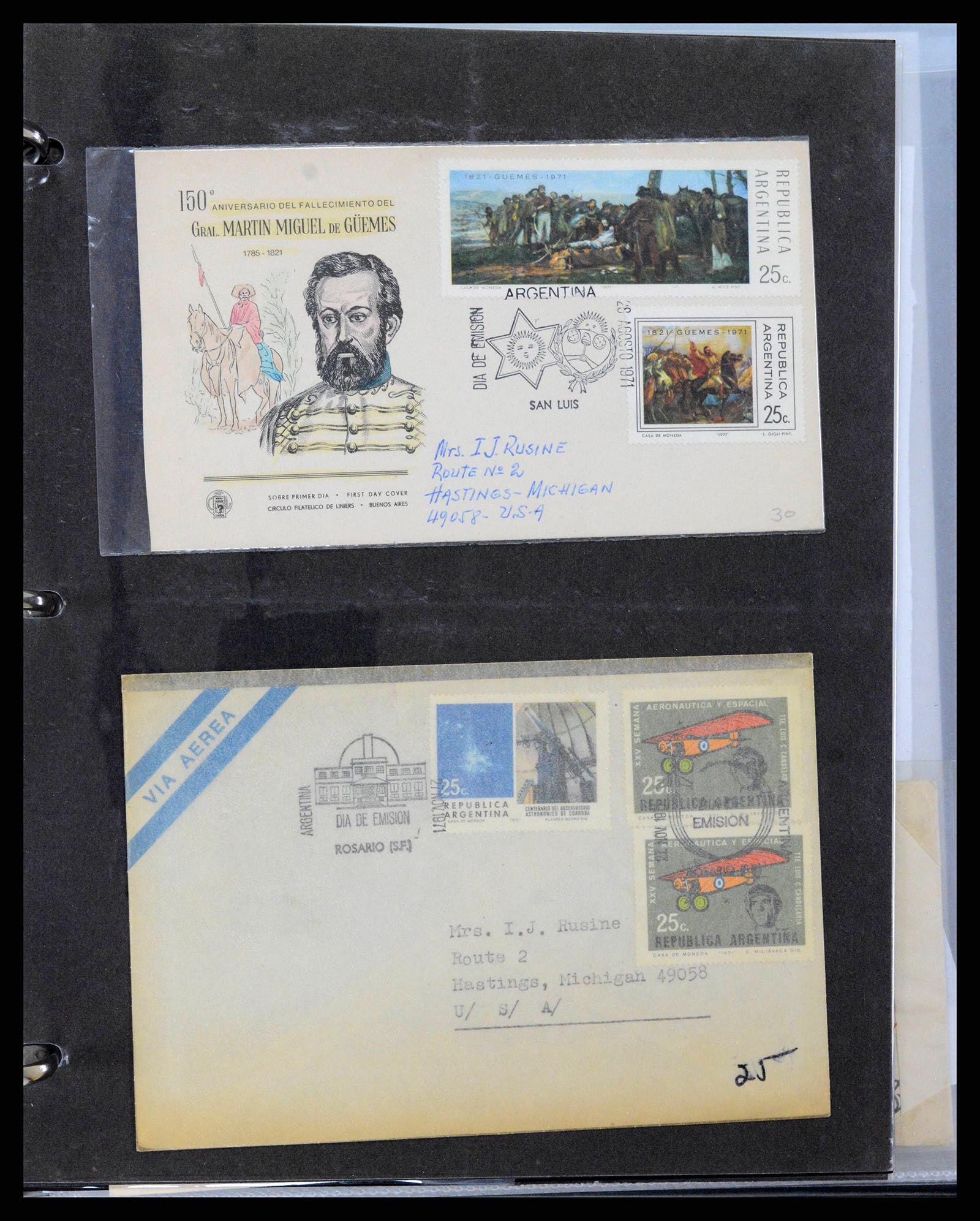 37745 0104 - Stamp collection 37745 Argentina covers 1851-1986.