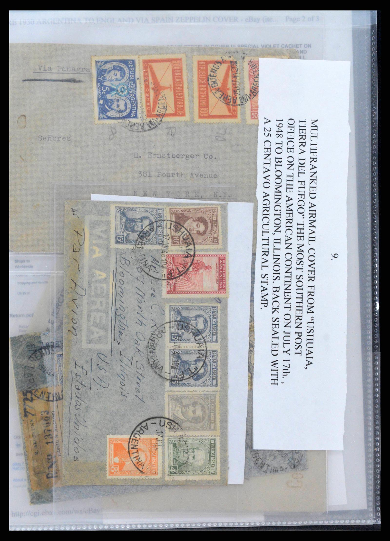 37745 0110 - Stamp collection 37745 Argentina covers 1851-1986.