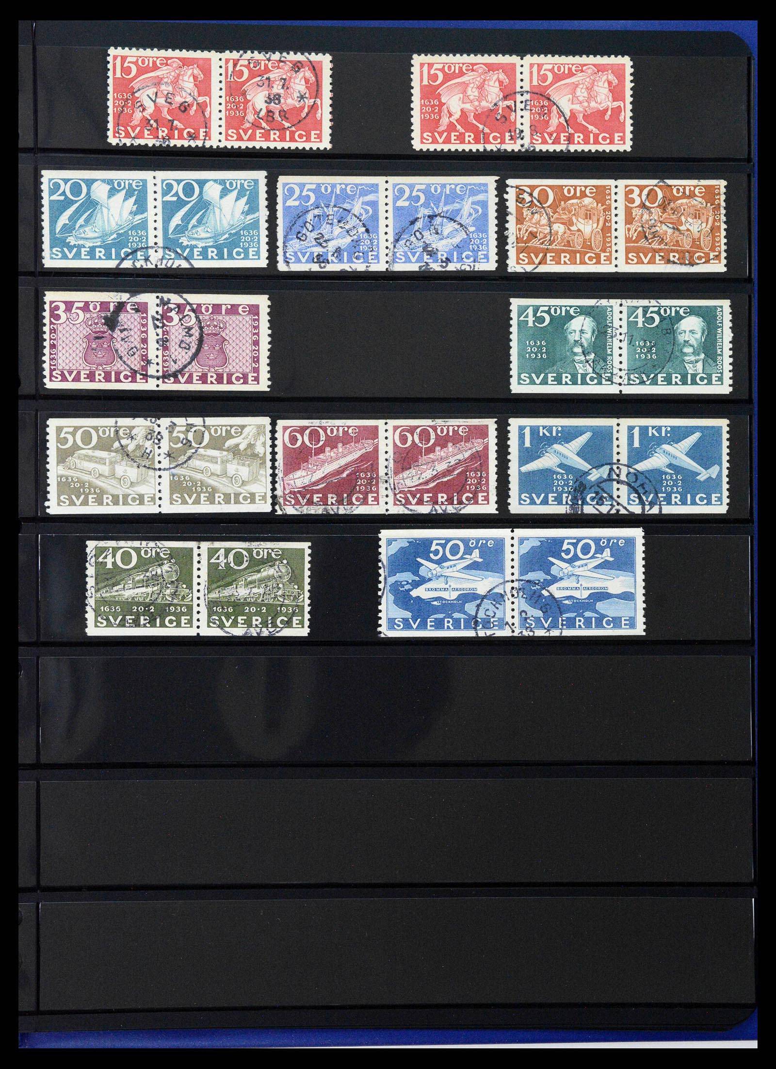 37756 0038 - Postzegelverzameling 37756 Zweden 1858-2002.