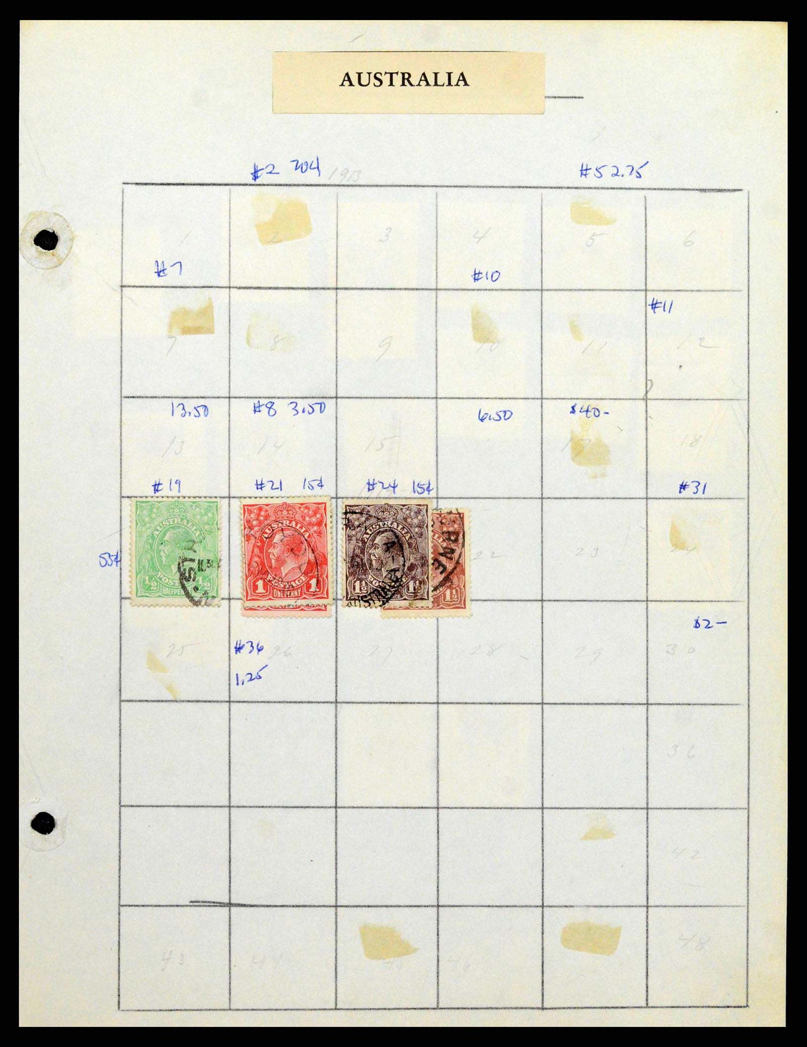 37774 0520 - Postzegelverzameling 37774 Australië en gebieden 1913-1998.