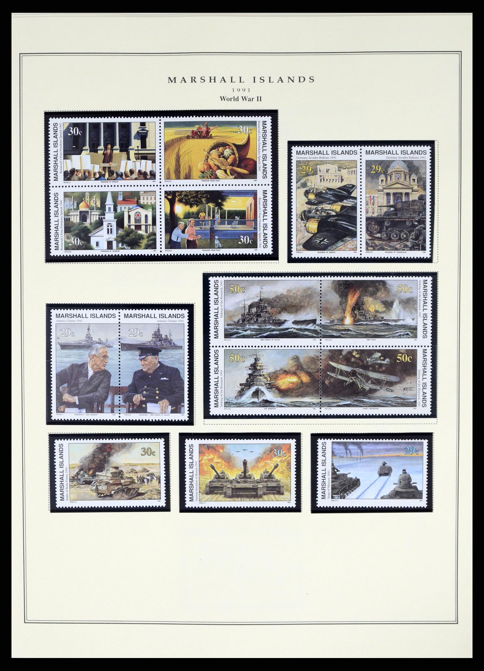 37813 070 - Postzegelverzameling 37813 Marshalleilanden 1984-2005.