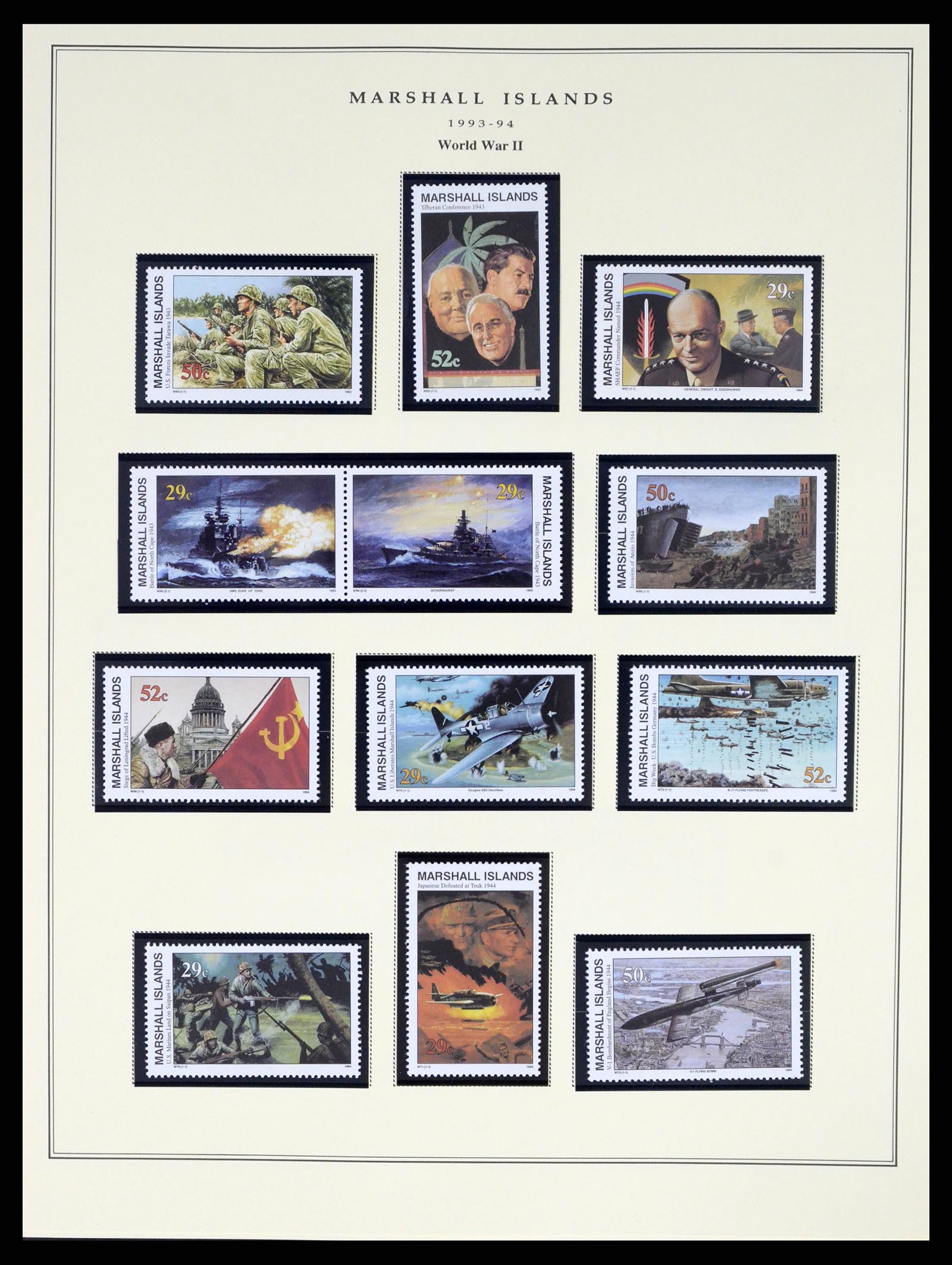 37813 093 - Postzegelverzameling 37813 Marshalleilanden 1984-2005.