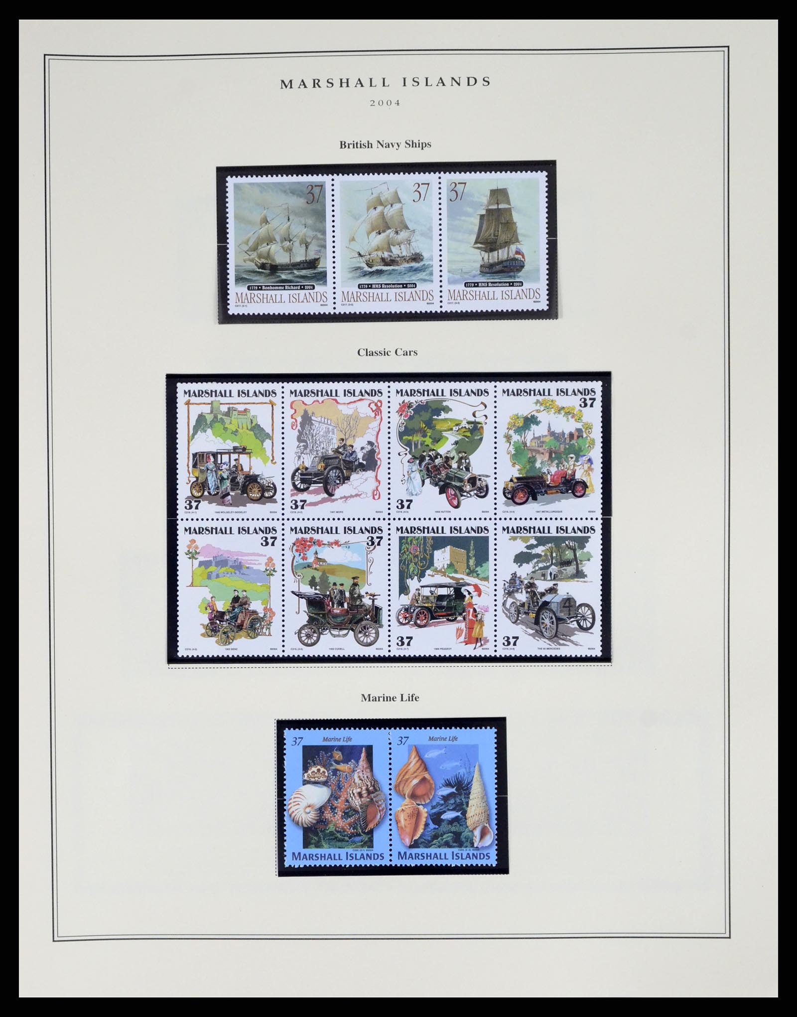 37813 206 - Postzegelverzameling 37813 Marshalleilanden 1984-2005.