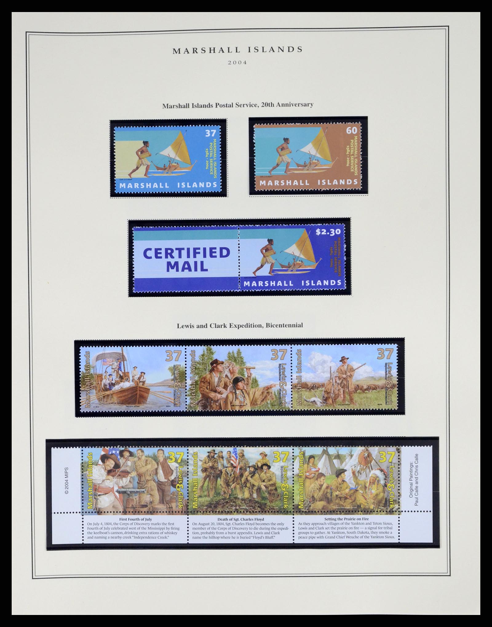 37813 207 - Postzegelverzameling 37813 Marshalleilanden 1984-2005.