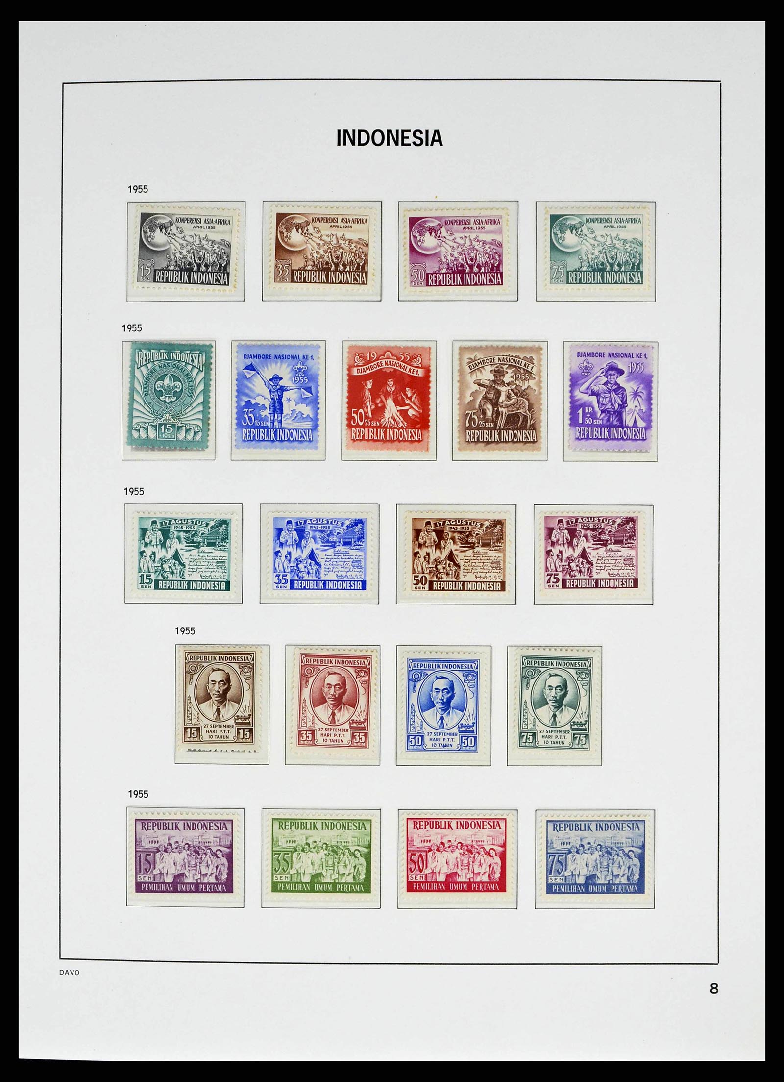 37823 0009 - Stamp collection 37823 Indonesia complete 1949-2021!!