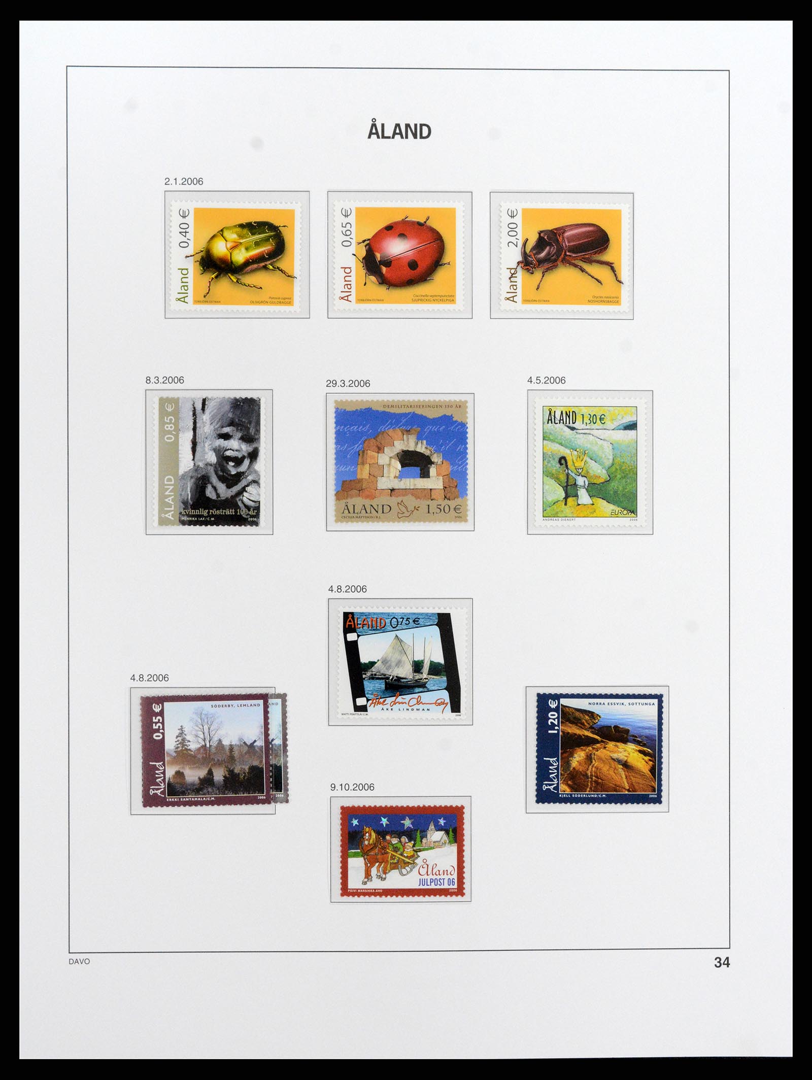 37827 060 - Postzegelverzameling 37827 Aland 1984-2016.