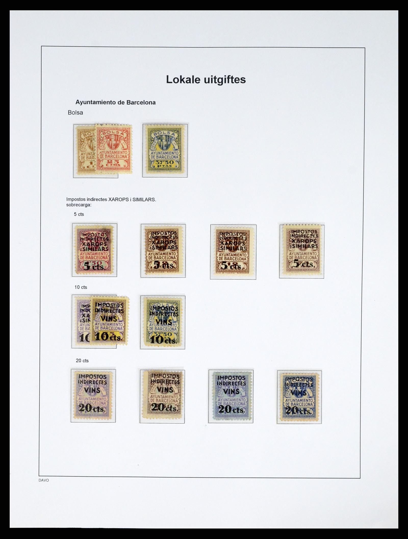 37837 071 - Postzegelverzameling 37837 Spaanse burgeroorlog en lokaalpost 1893-19