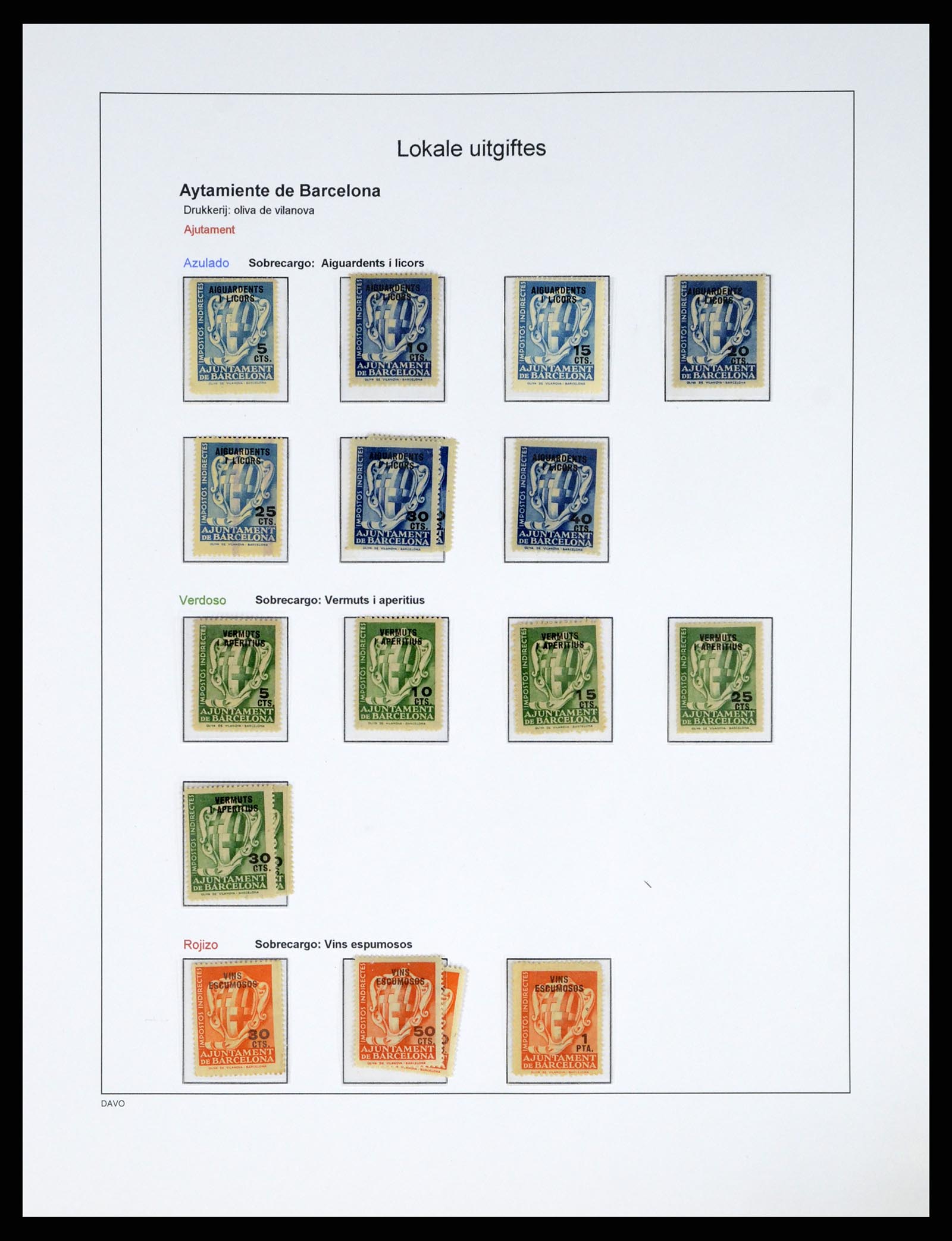 37837 074 - Postzegelverzameling 37837 Spaanse burgeroorlog en lokaalpost 1893-19