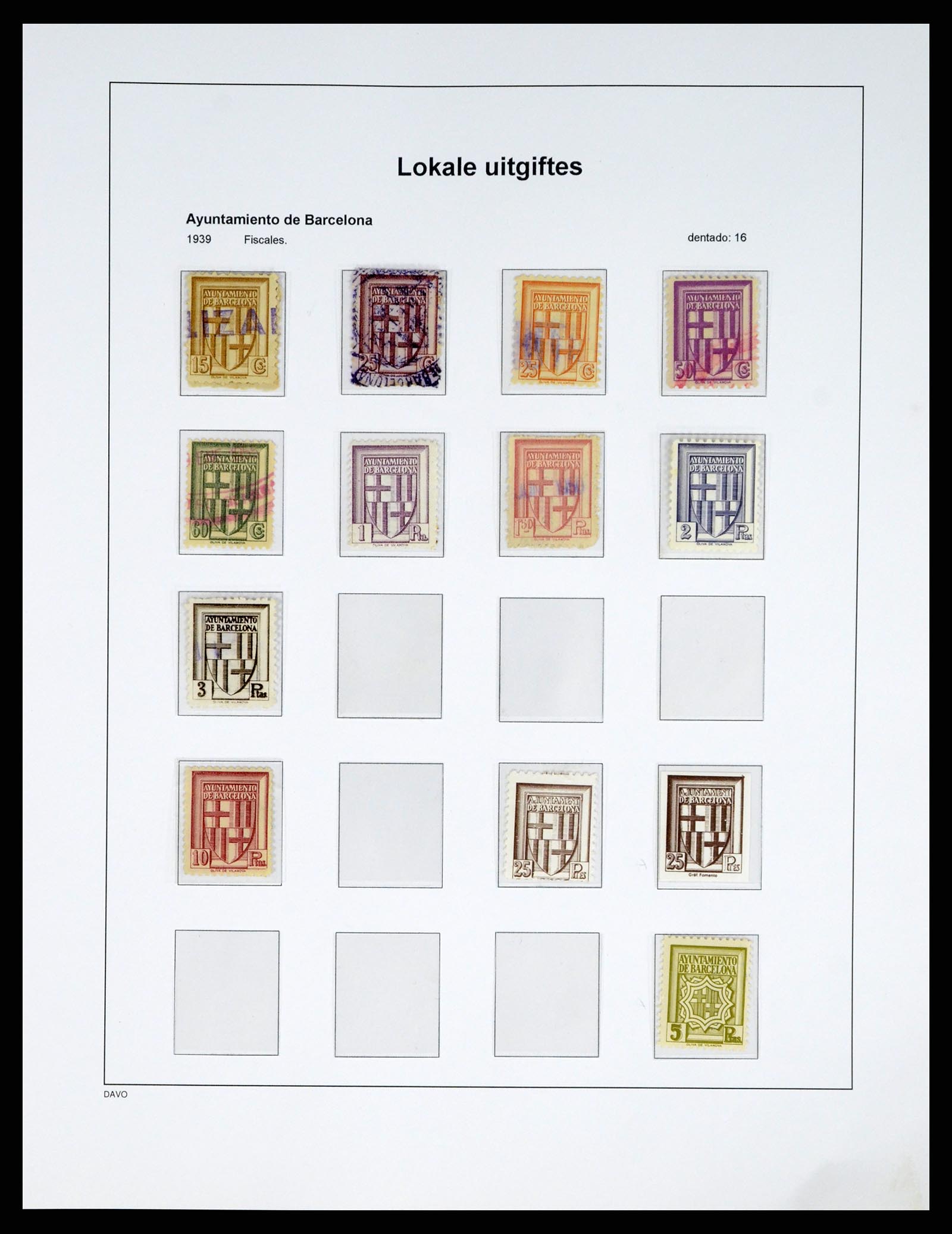 37837 075 - Postzegelverzameling 37837 Spaanse burgeroorlog en lokaalpost 1893-19