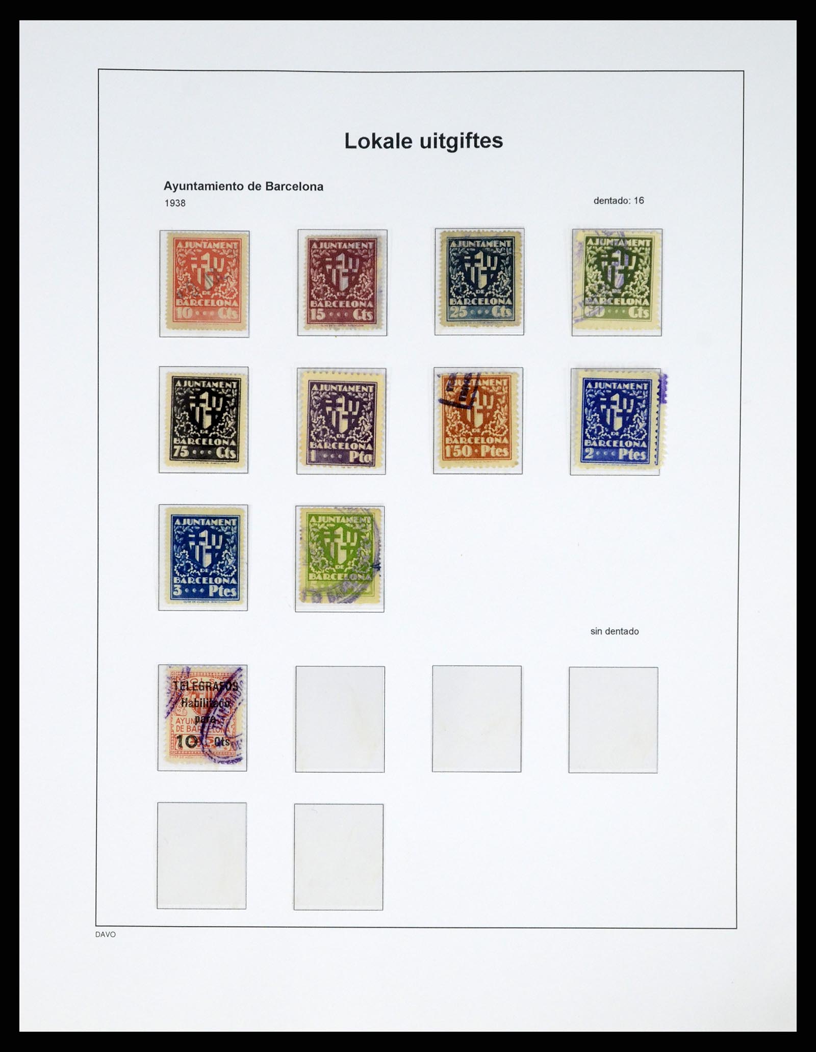 37837 076 - Postzegelverzameling 37837 Spaanse burgeroorlog en lokaalpost 1893-19