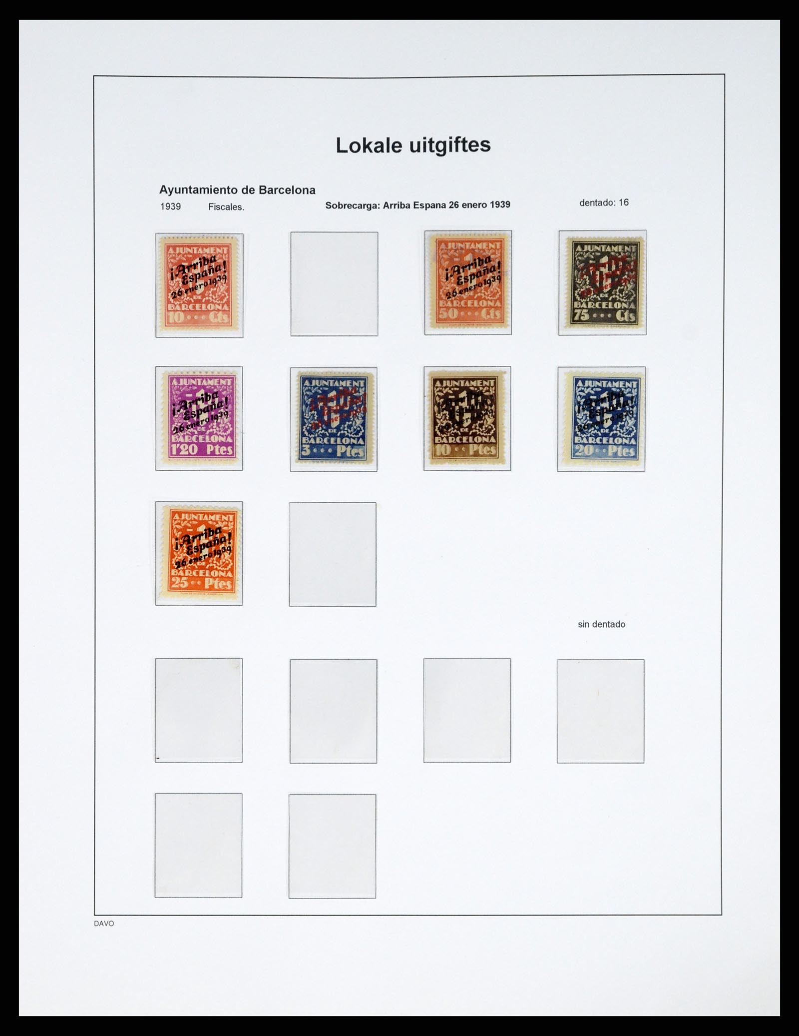 37837 077 - Postzegelverzameling 37837 Spaanse burgeroorlog en lokaalpost 1893-19