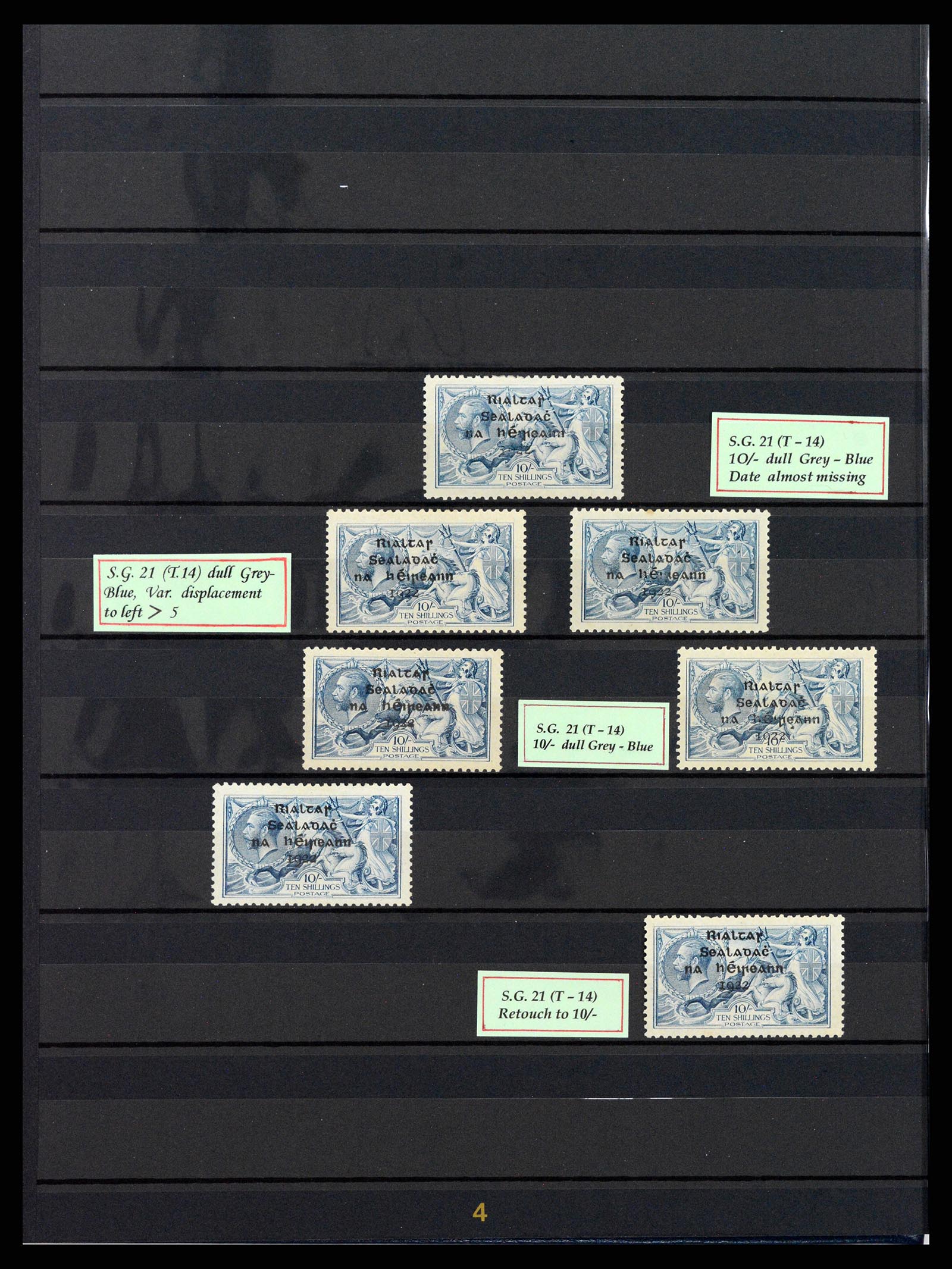 37880 004 - Postzegelverzameling 37880 Ierland seahorses 1922-1935.