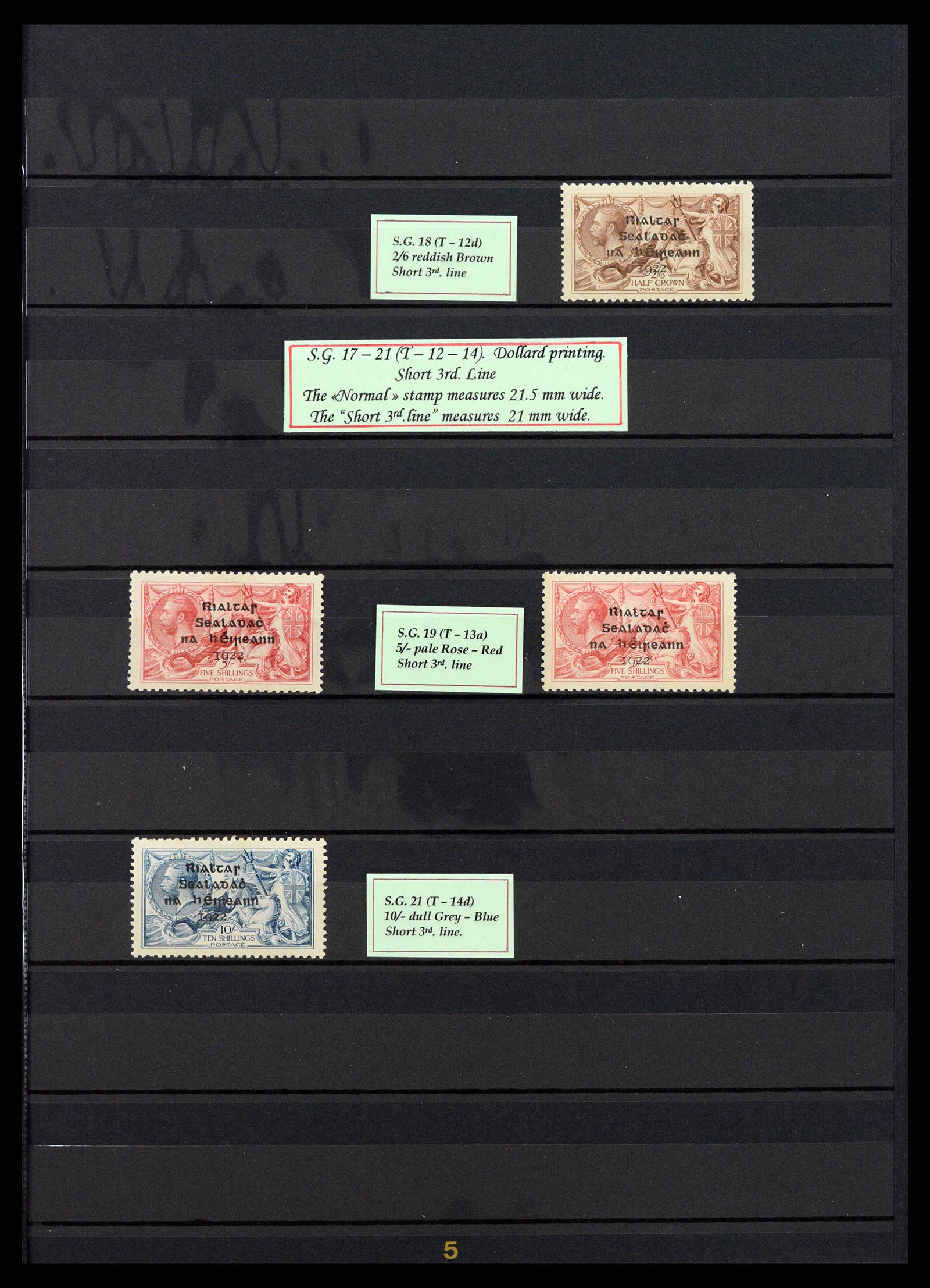 37880 005 - Postzegelverzameling 37880 Ierland seahorses 1922-1935.