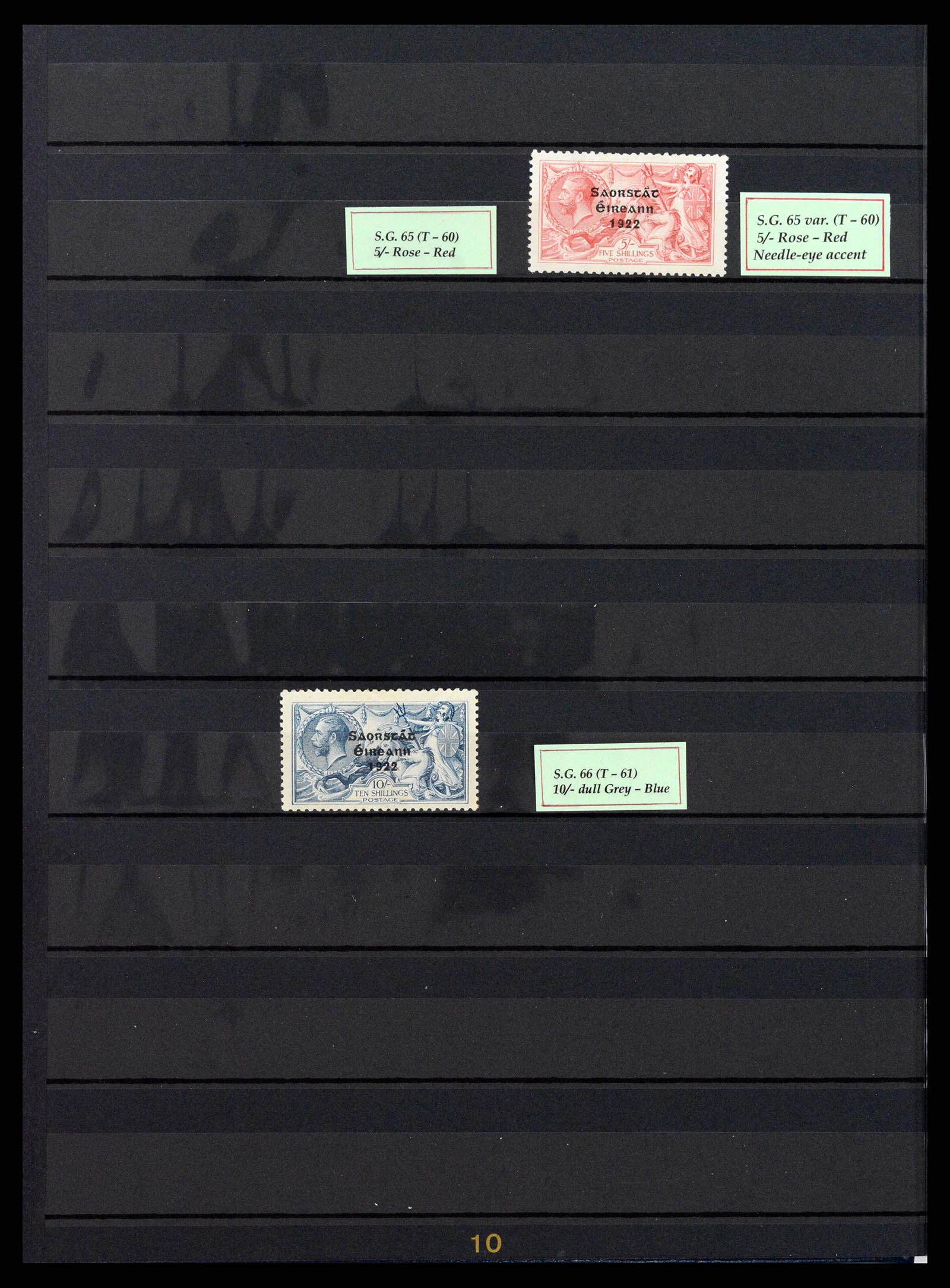 37880 008 - Postzegelverzameling 37880 Ierland seahorses 1922-1935.