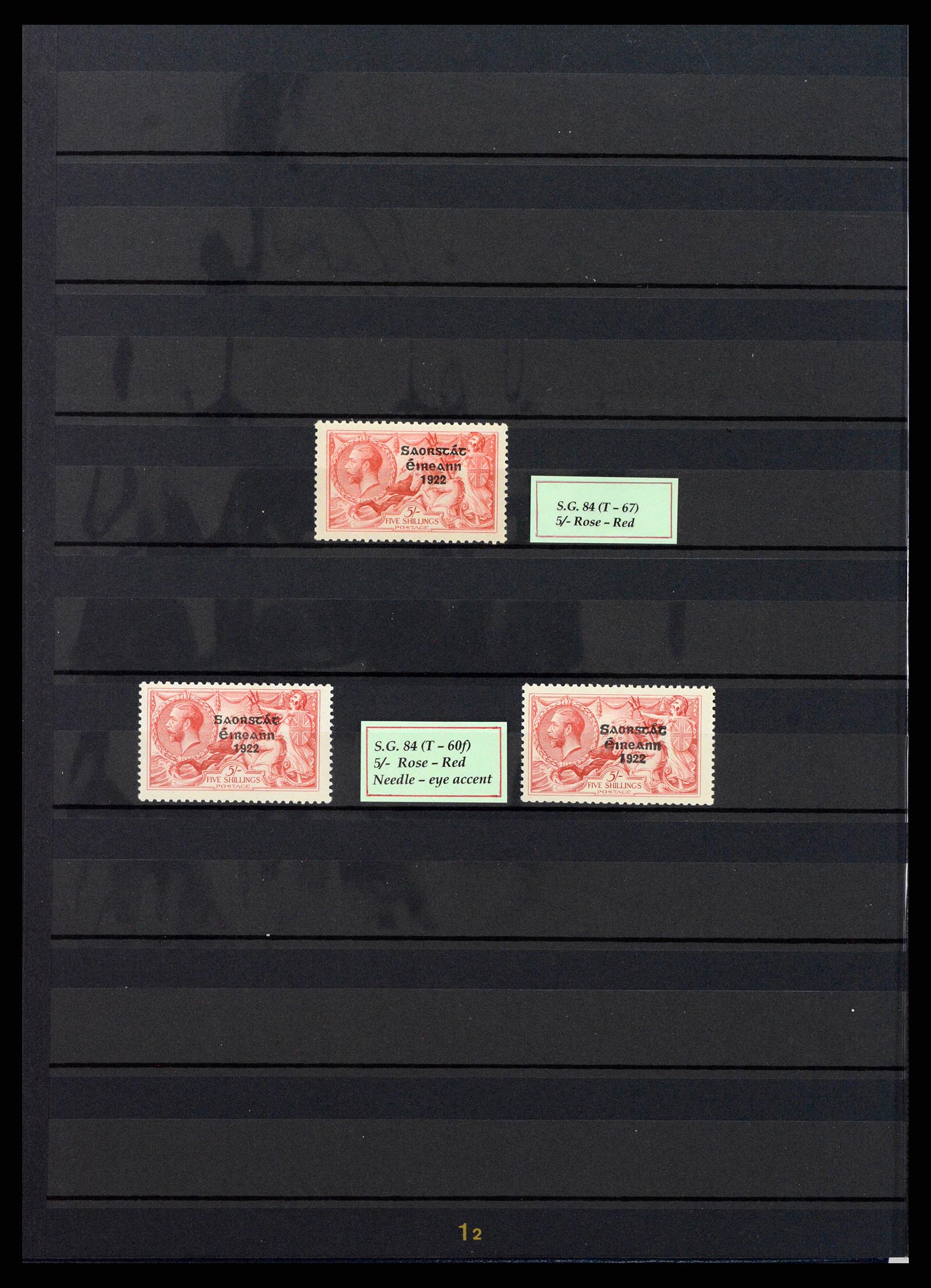 37880 010 - Postzegelverzameling 37880 Ierland seahorses 1922-1935.