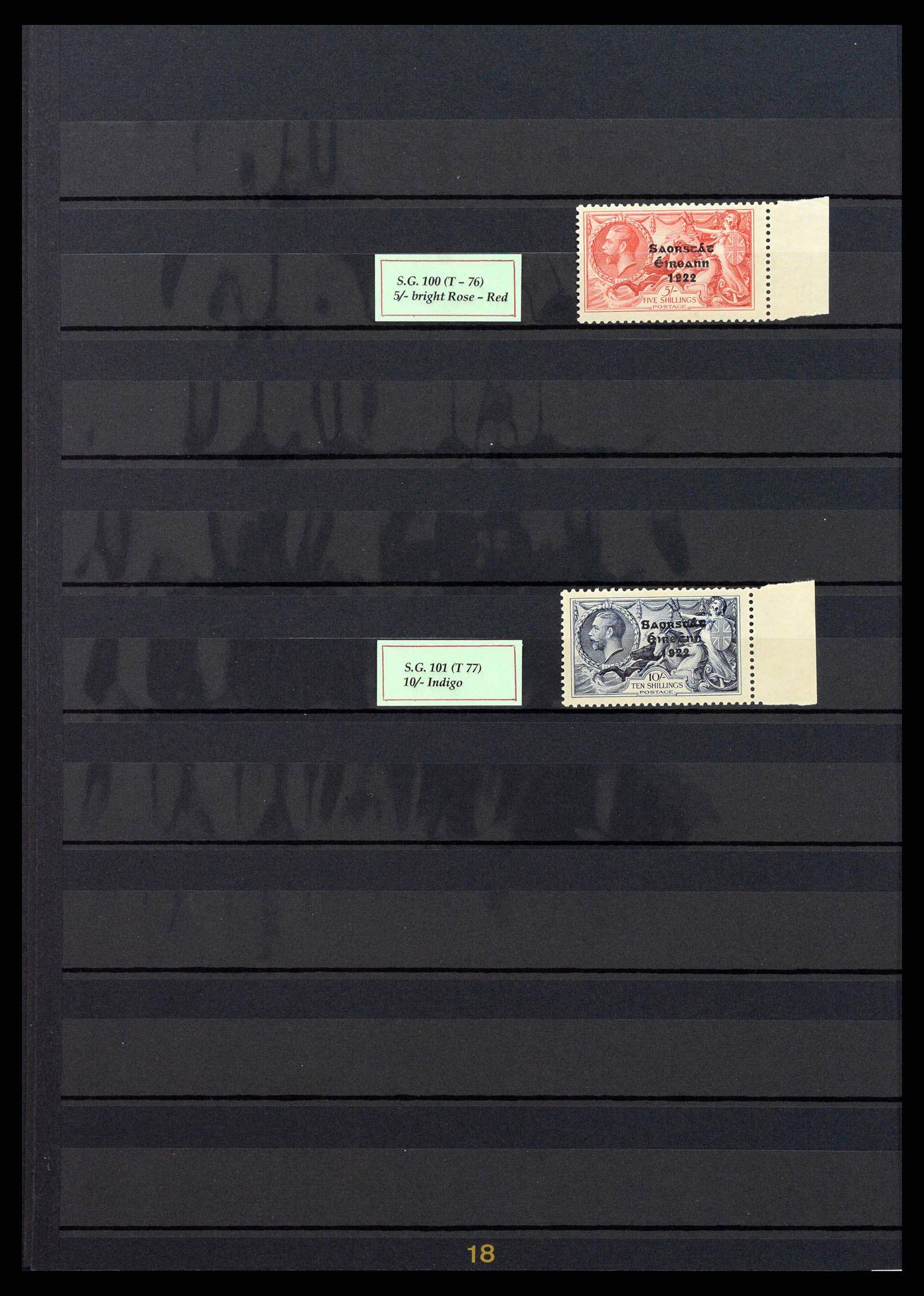 37880 013 - Postzegelverzameling 37880 Ierland seahorses 1922-1935.