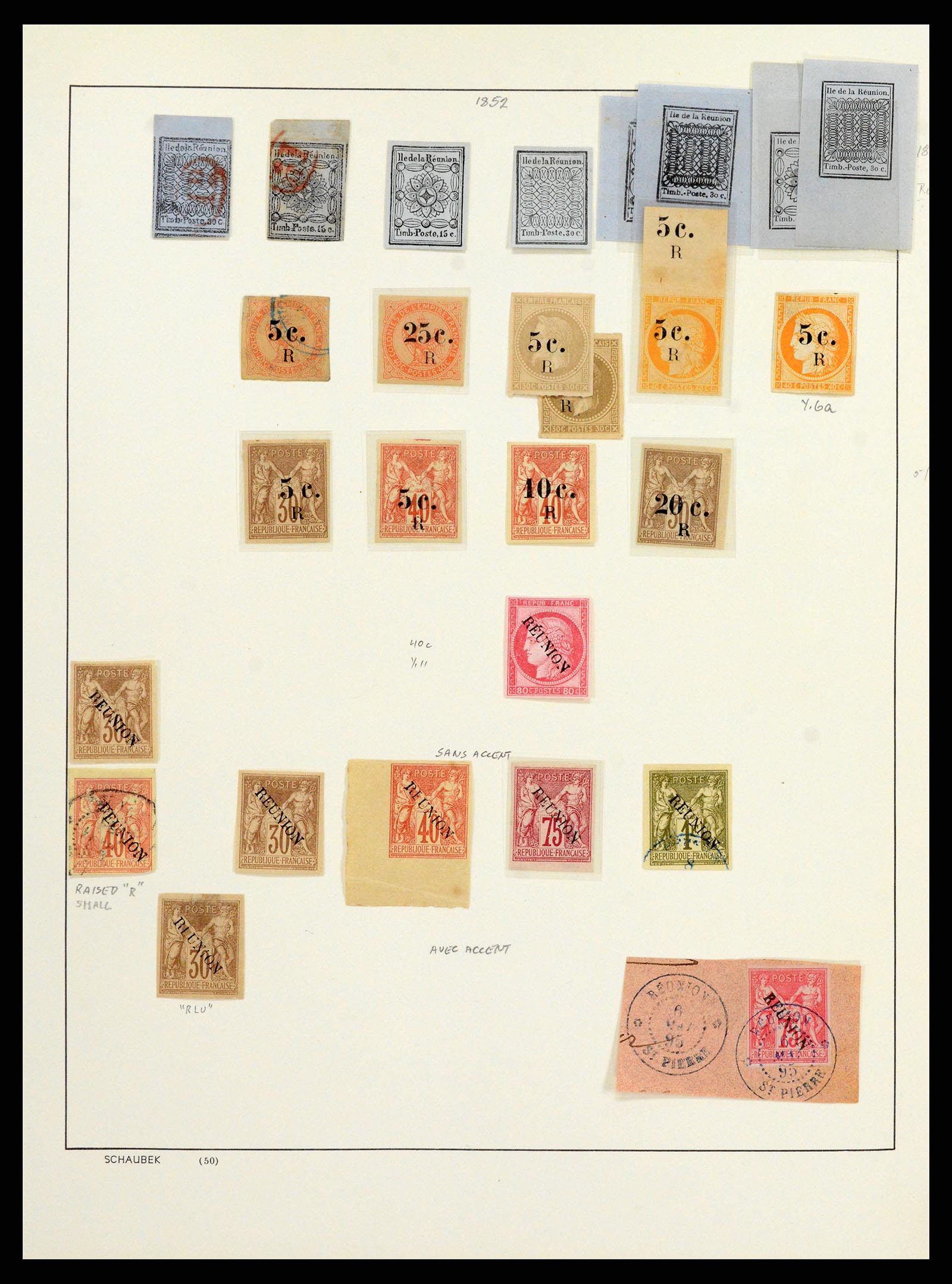 37930 002 - Postzegelverzameling 37930 Reunion 1852-1975.