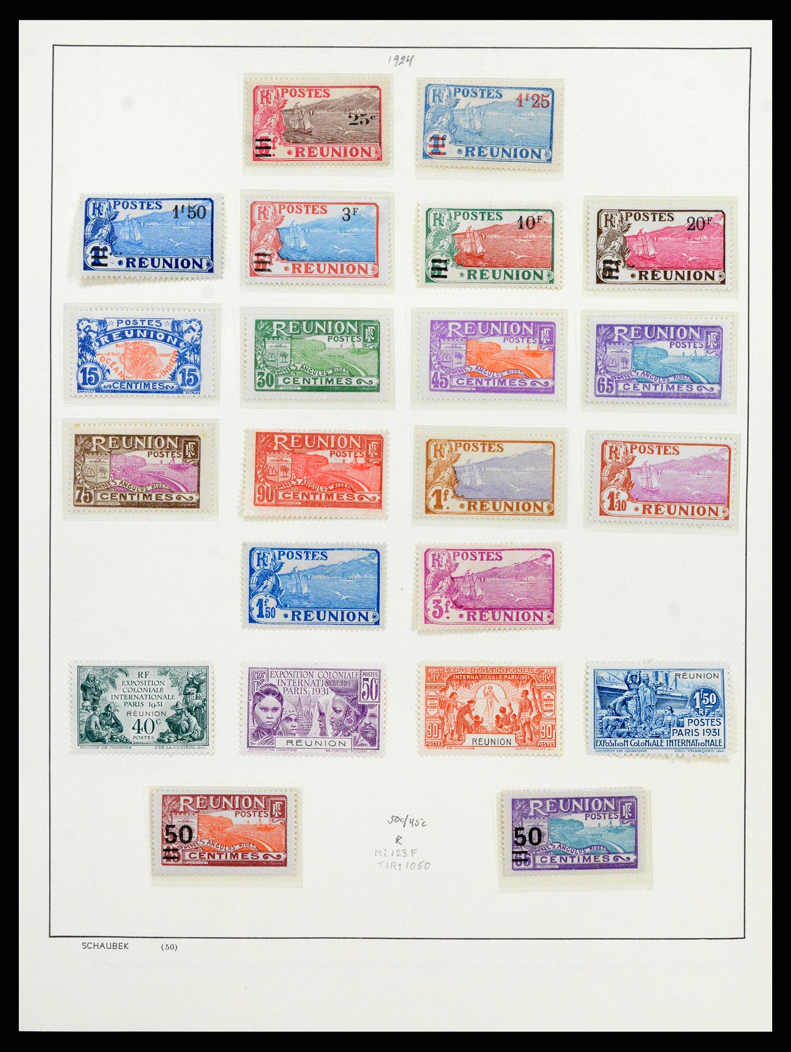 37930 019 - Postzegelverzameling 37930 Reunion 1852-1975.